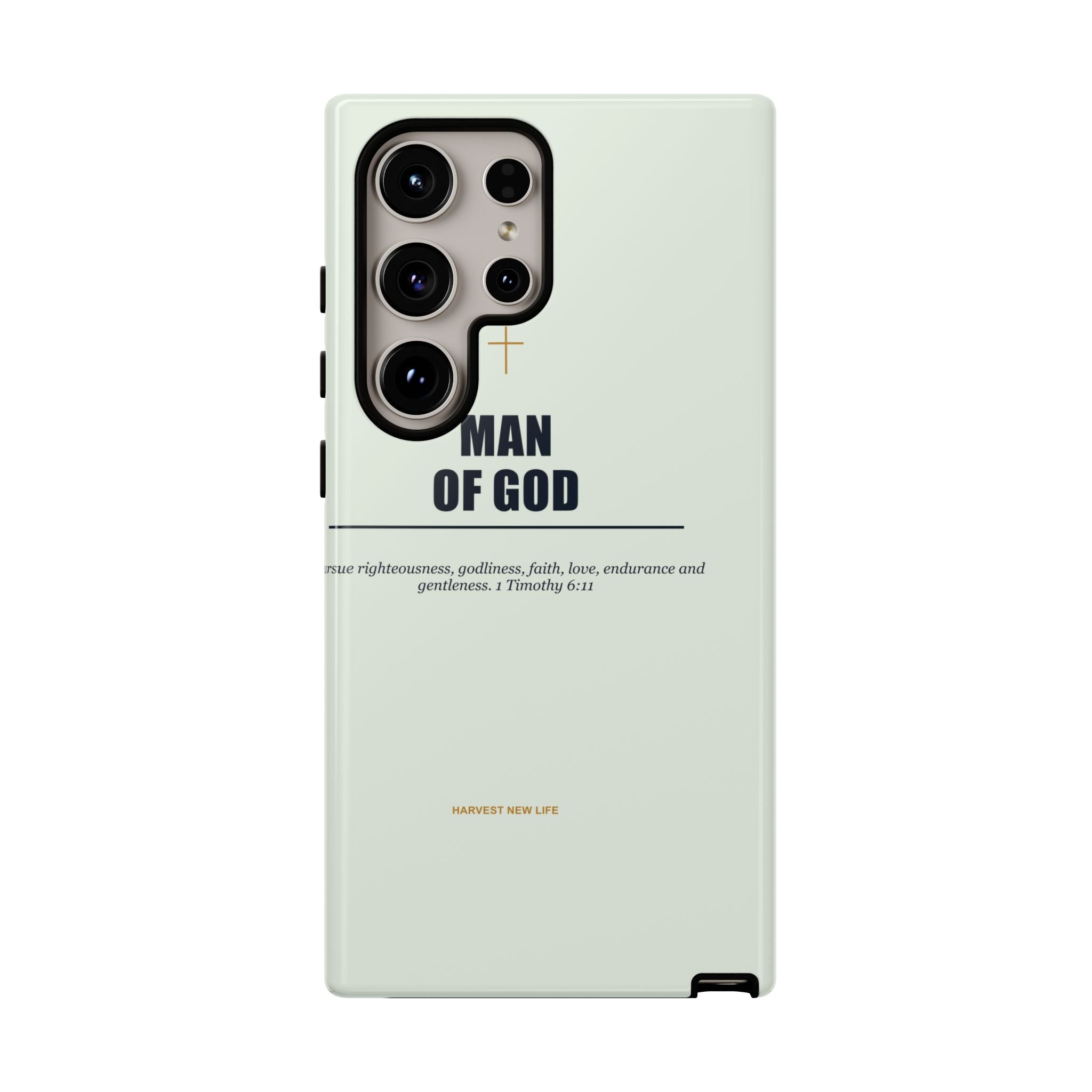 New Life Man of God Soft Sage Phone Case - Fathers Day Christian Gift