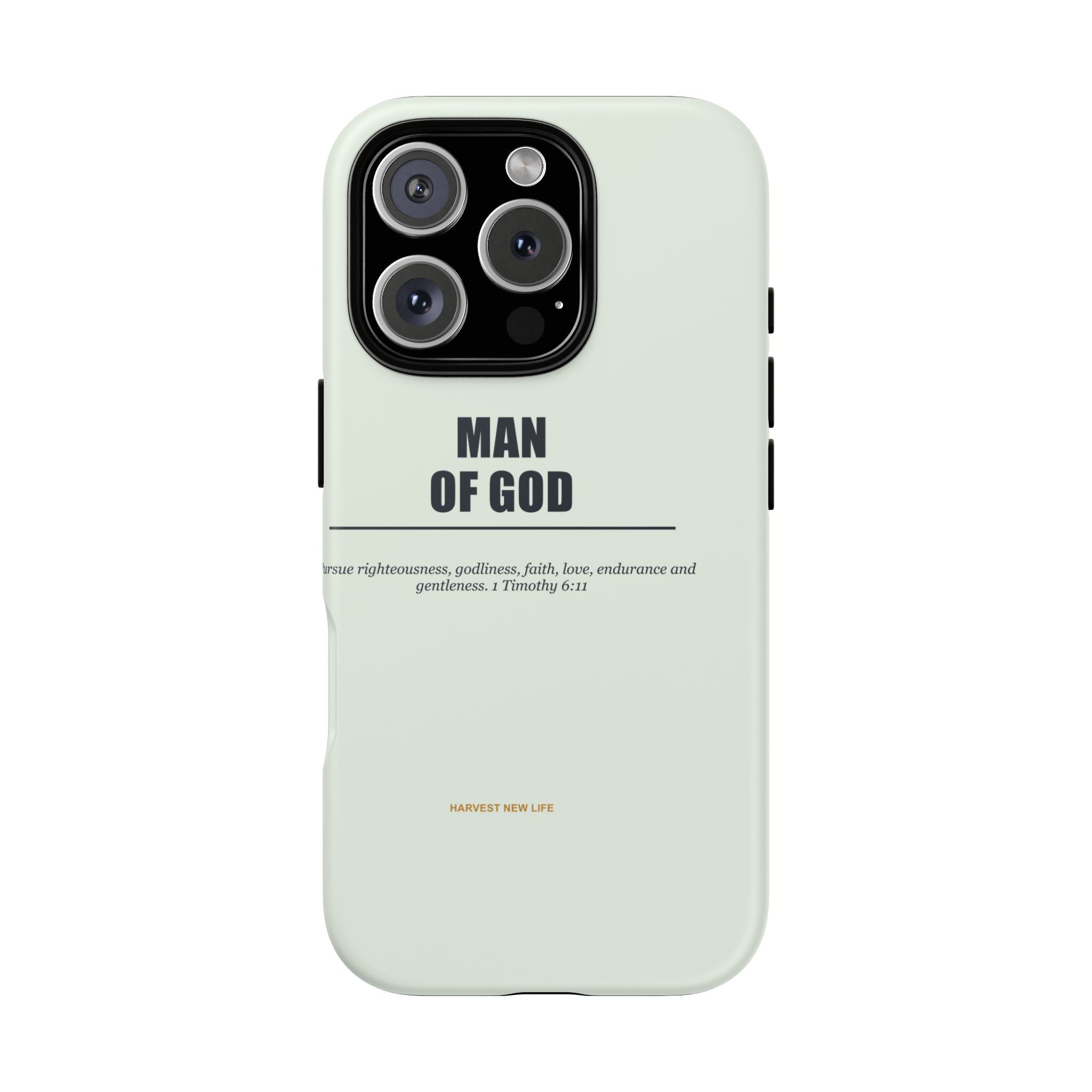 New Life Man of God Soft Sage Phone Case - Fathers Day Christian Gift