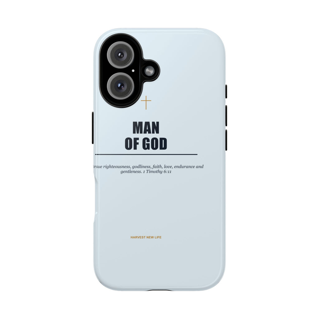 New Life Man of God Light Blue Phone Case - Fathers Day Christian Gift