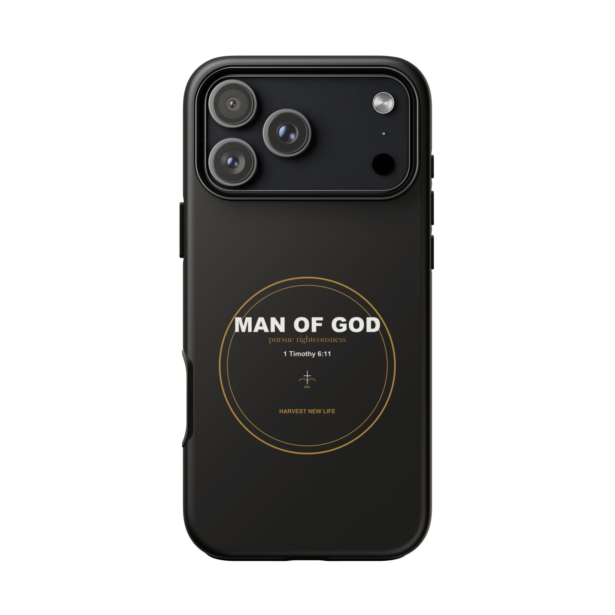 New Life Man of God Black Phone Case - Fathers Day Christian Gift