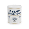 New Life Christian Fellowship 15th Anniversary Ceramic Mug – 2 Cor. 5:17 Coffee Cup