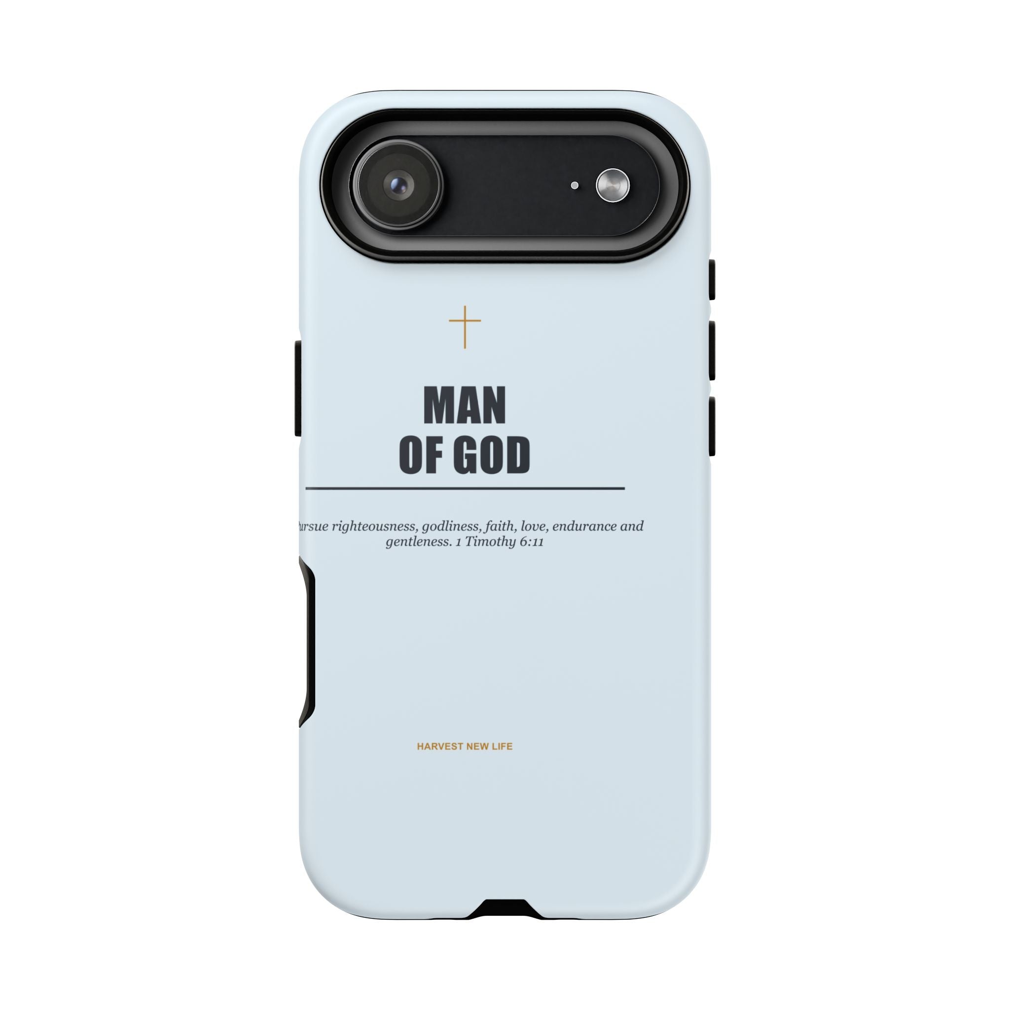 New Life Man of God Light Blue Phone Case - Fathers Day Christian Gift