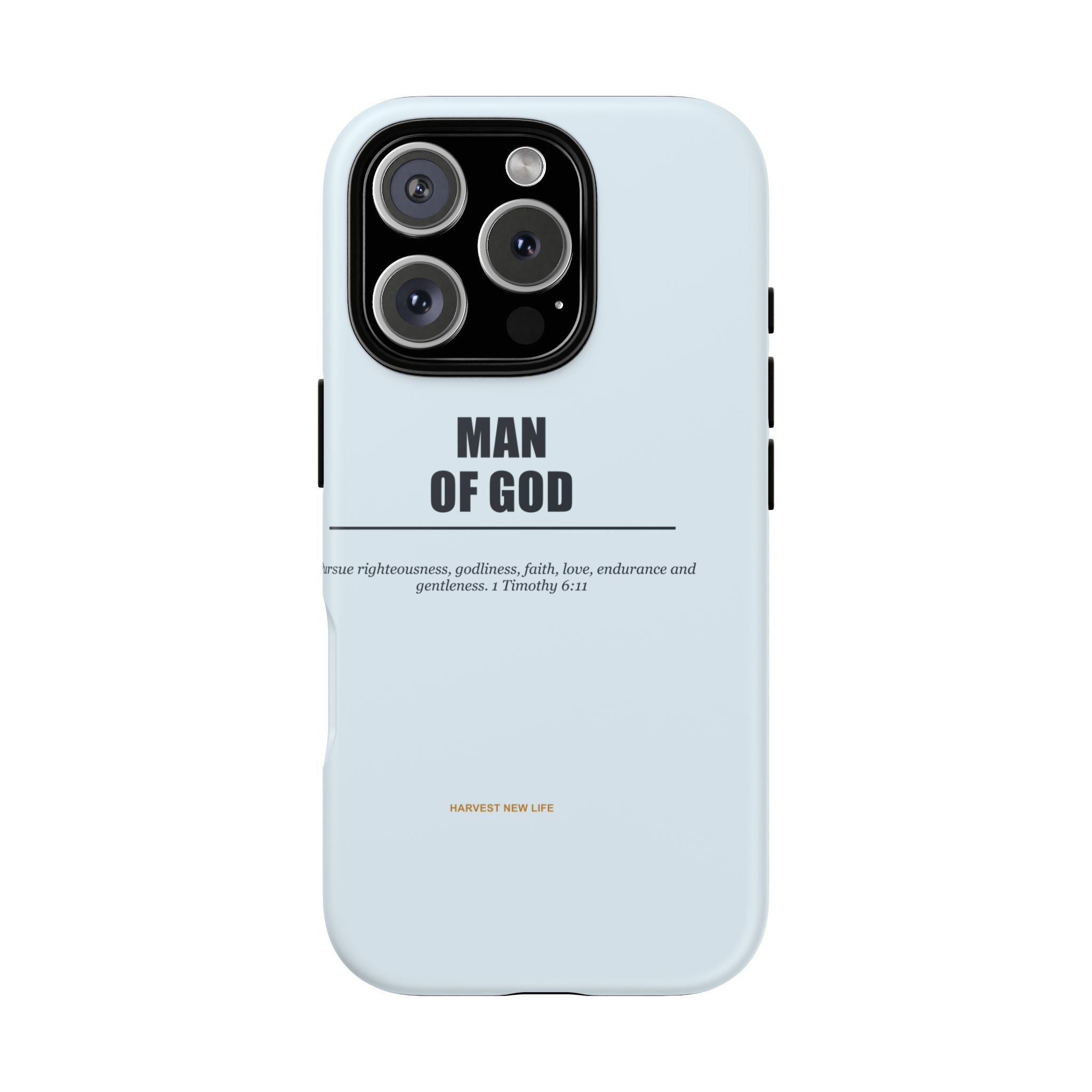 New Life Man of God Light Blue Phone Case - Fathers Day Christian Gift