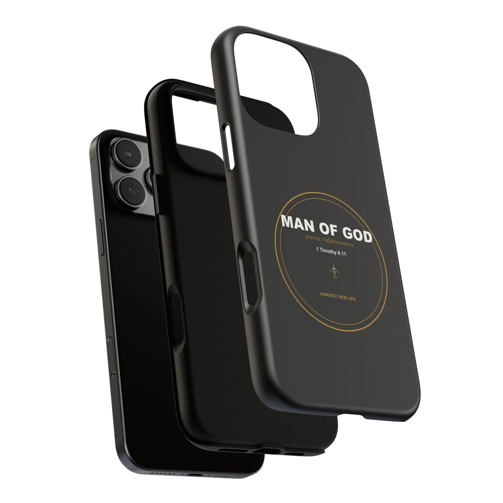 New Life Man of God Black Phone Case - Fathers Day Christian Gift