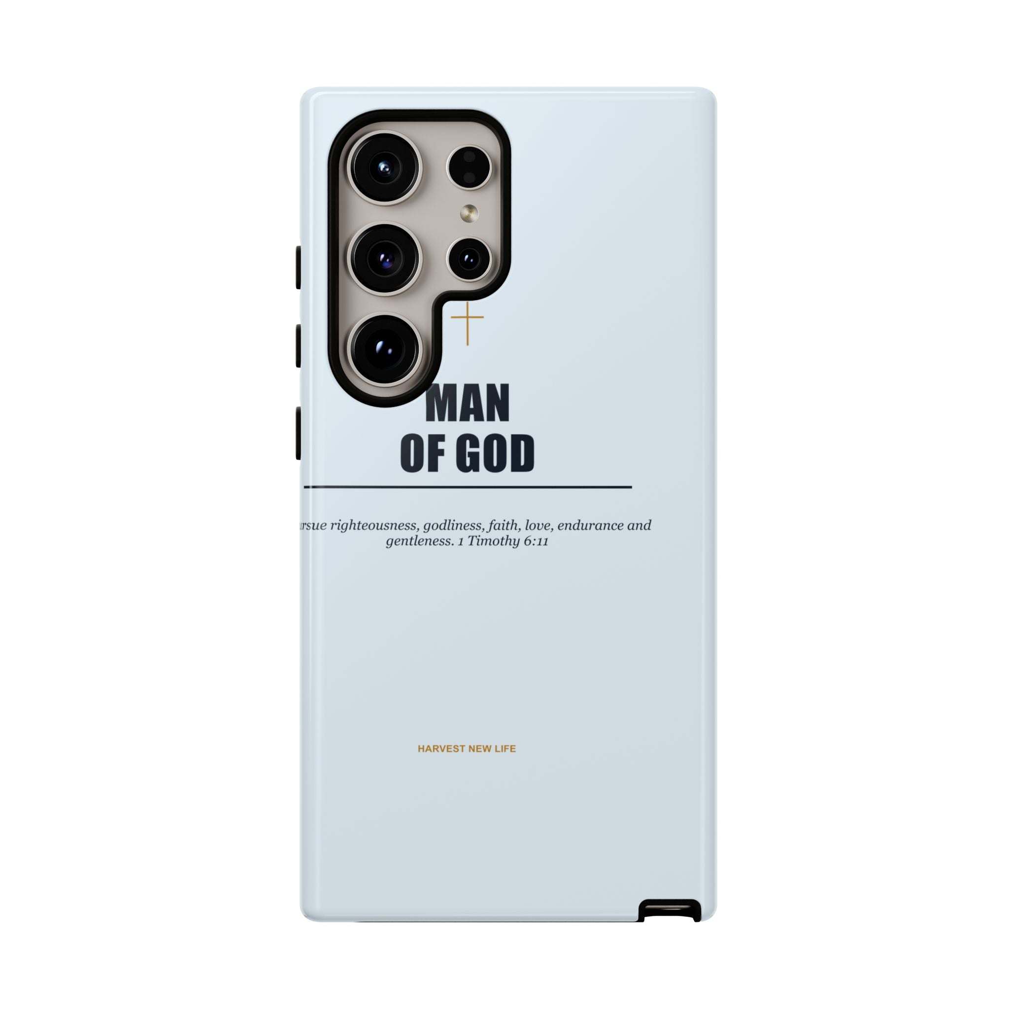 New Life Man of God Light Blue Phone Case - Fathers Day Christian Gift