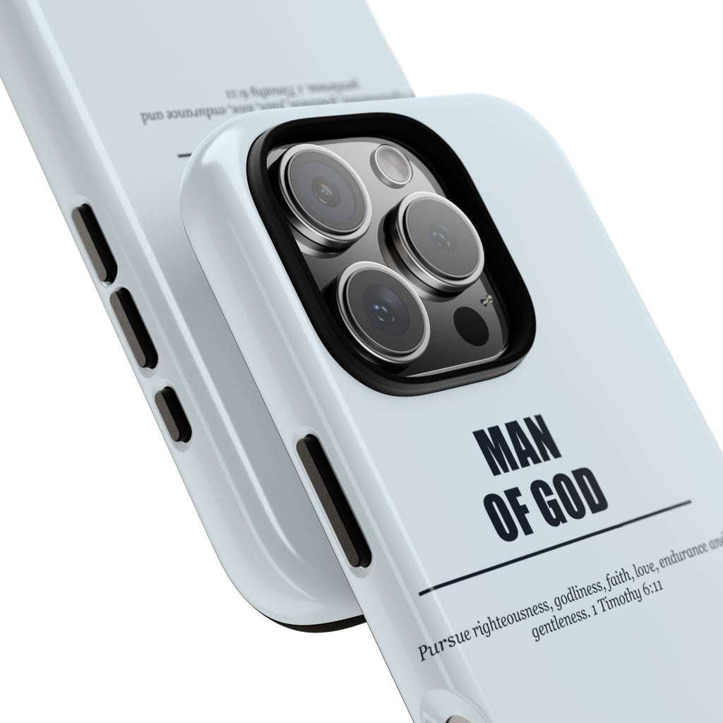 New Life Man of God Light Blue Phone Case - Fathers Day Christian Gift