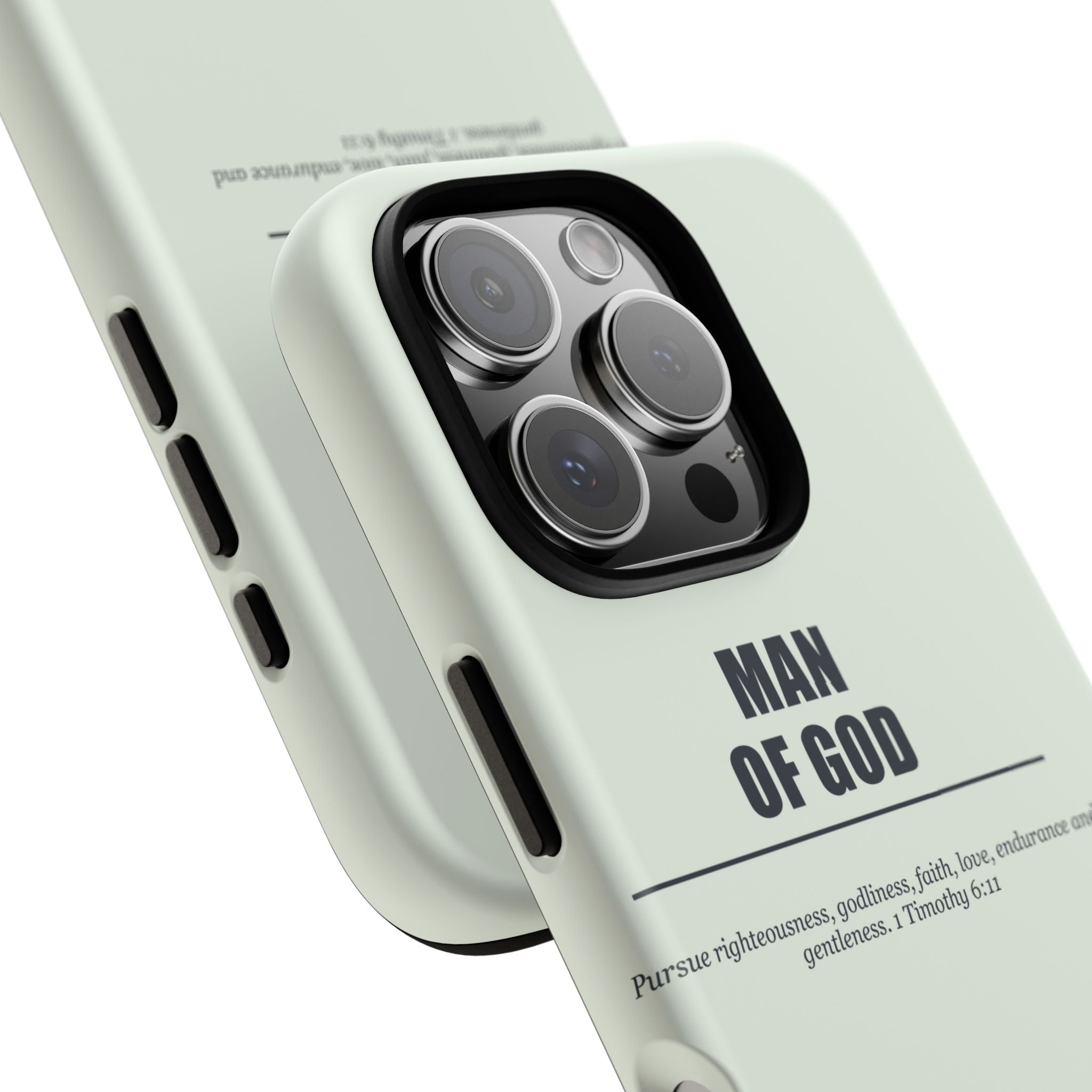New Life Man of God Soft Sage Phone Case - Fathers Day Christian Gift