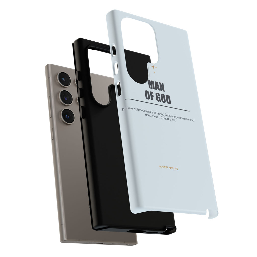 New Life Man of God Light Blue Phone Case - Fathers Day Christian Gift