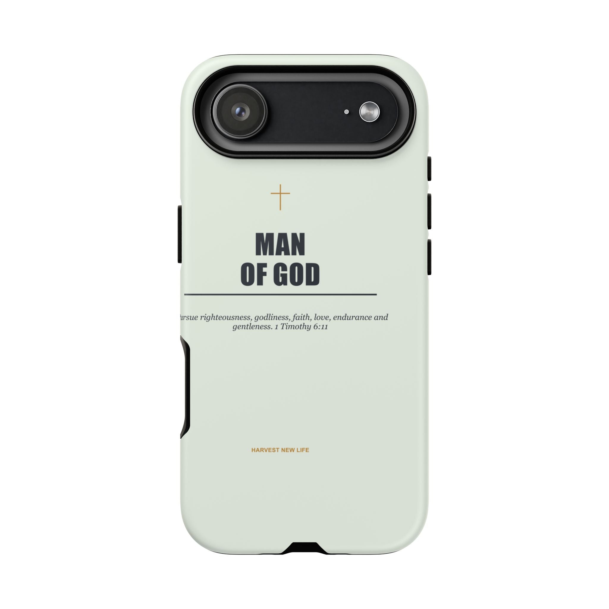 New Life Man of God Soft Sage Phone Case - Fathers Day Christian Gift
