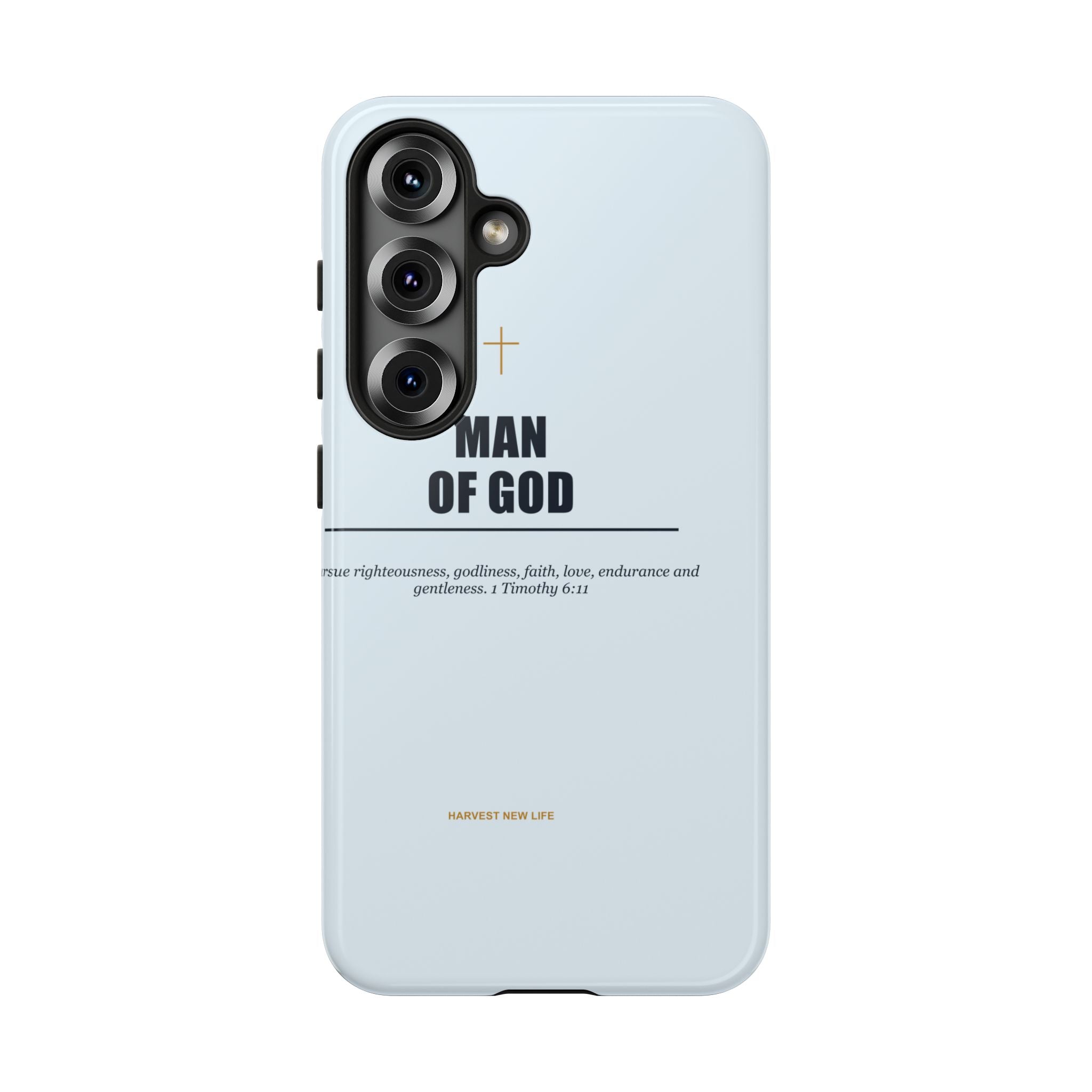 New Life Man of God Light Blue Phone Case - Fathers Day Christian Gift
