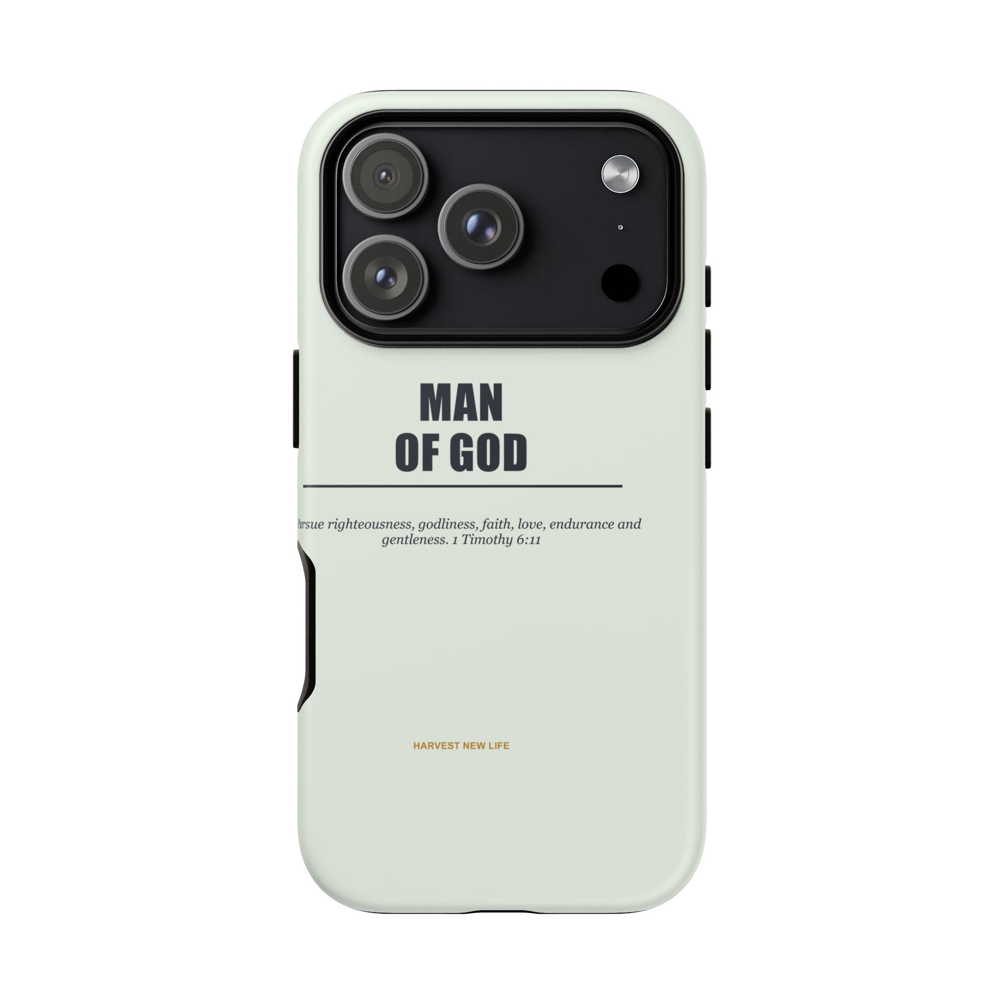 New Life Man of God Soft Sage Phone Case - Fathers Day Christian Gift