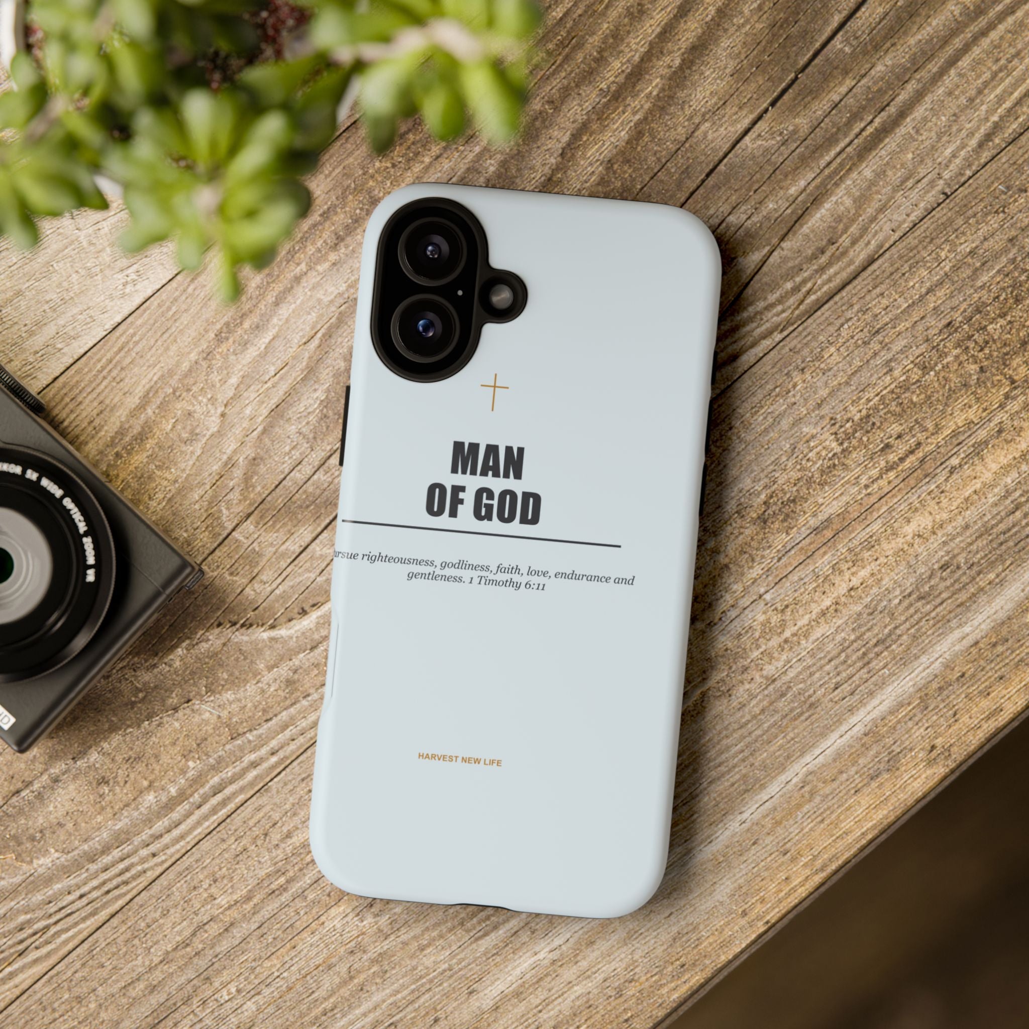 New Life Man of God Light Blue Phone Case - Fathers Day Christian Gift