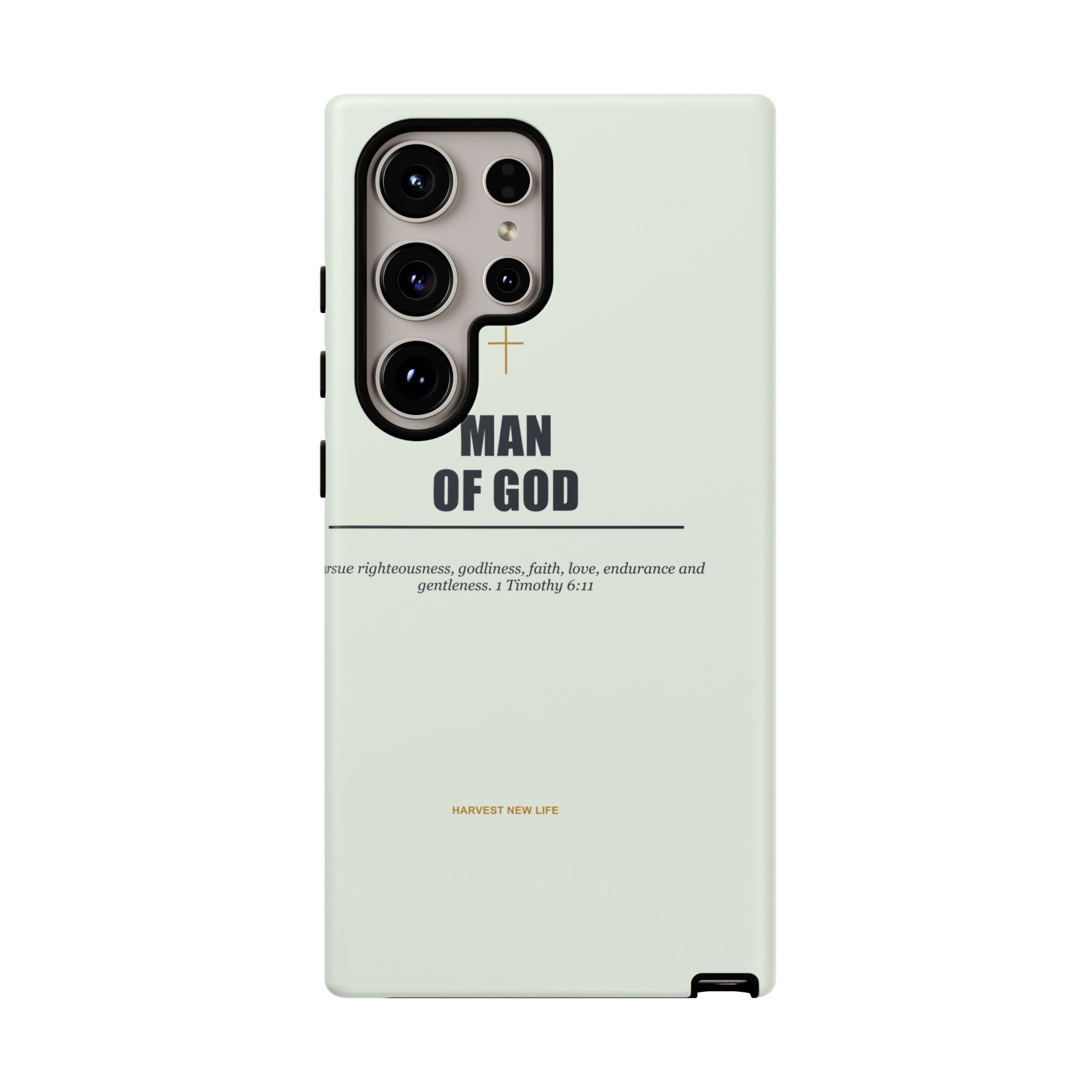 New Life Man of God Soft Sage Phone Case - Fathers Day Christian Gift
