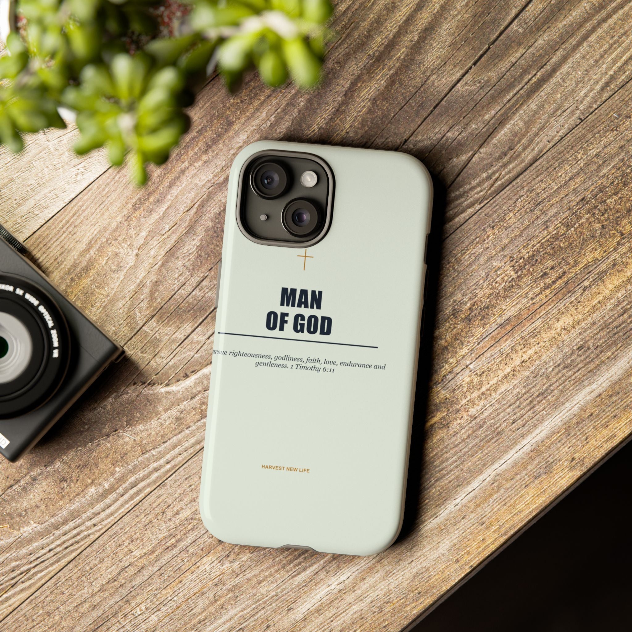 New Life Man of God Soft Sage Phone Case - Fathers Day Christian Gift