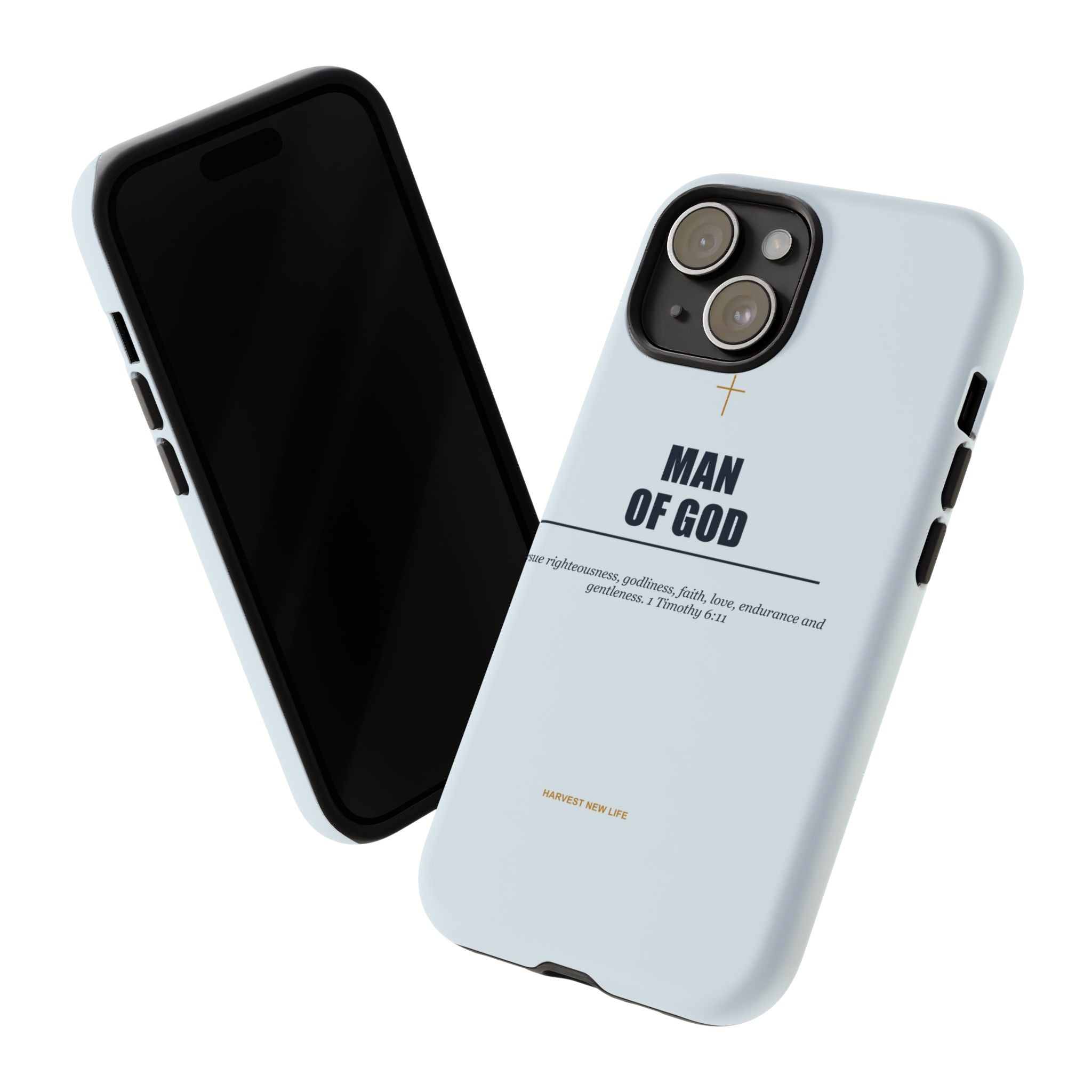 New Life Man of God Light Blue Phone Case - Fathers Day Christian Gift