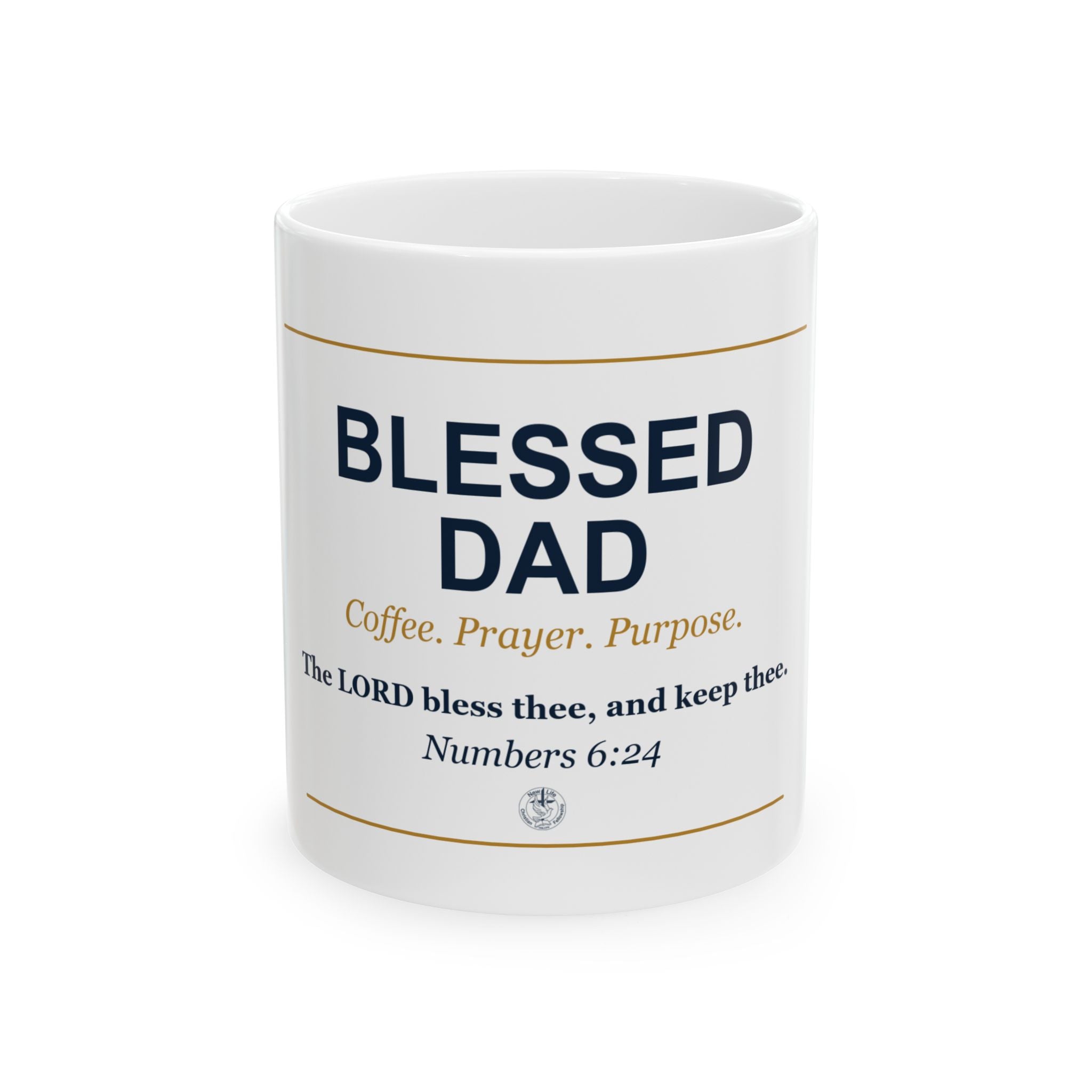 Blessed Dad Bold Ceramic Mug - Christian Fathers Day Gift