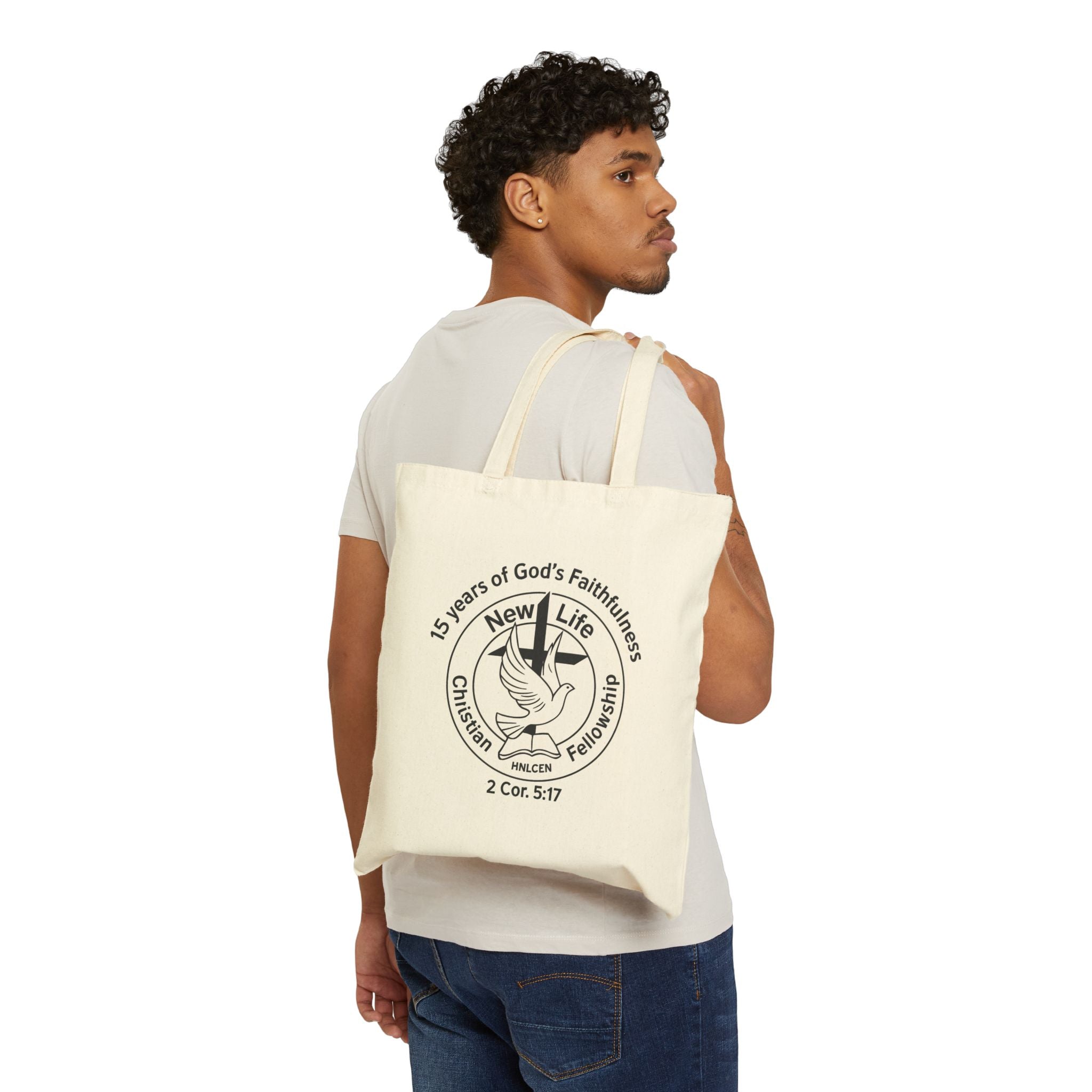 Anniversary Church Tote Bag — "15 Years of God’s Faithfulness" New Life Christian Fellowship Tote