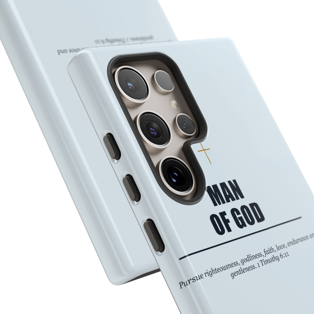New Life Man of God Light Blue Phone Case - Fathers Day Christian Gift