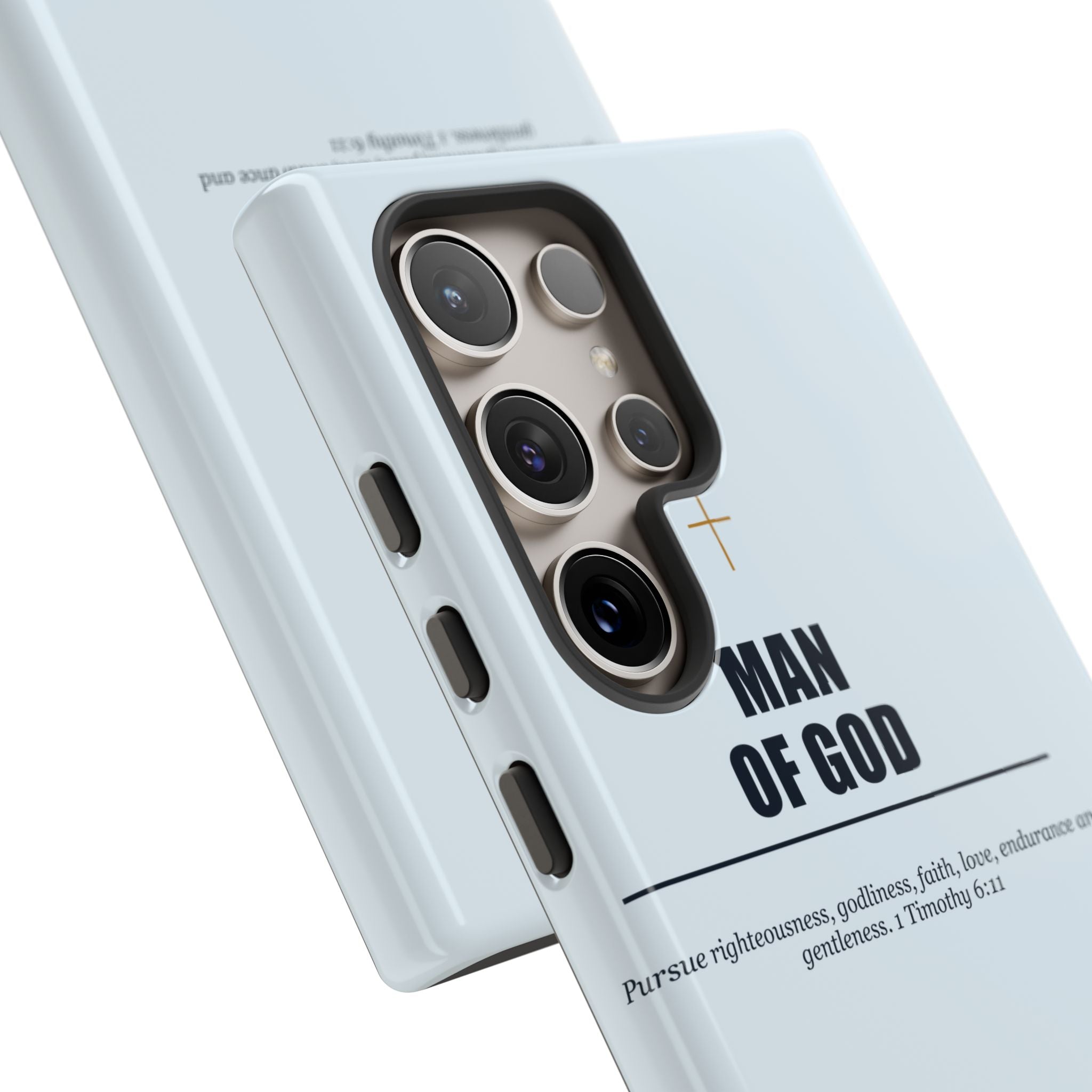 New Life Man of God Light Blue Phone Case - Fathers Day Christian Gift
