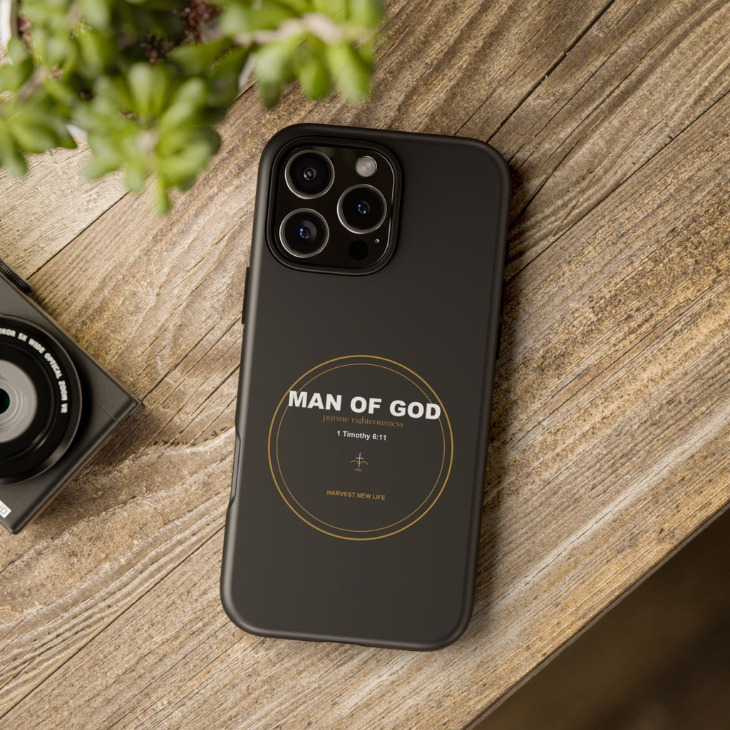 New Life Man of God Black Phone Case - Fathers Day Christian Gift