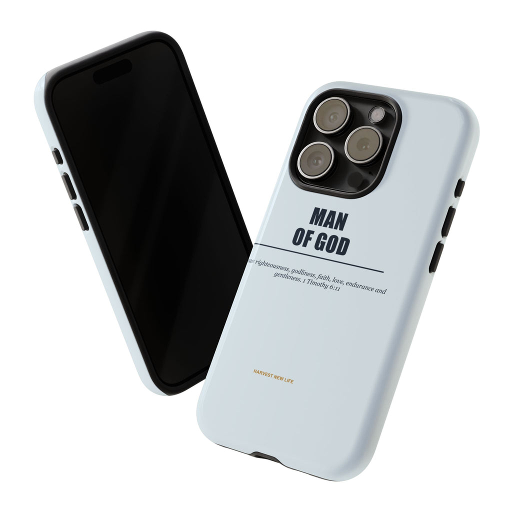 New Life Man of God Light Blue Phone Case - Fathers Day Christian Gift