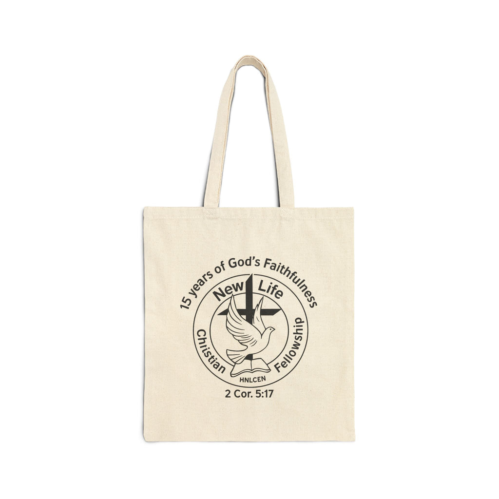 Anniversary Church Tote Bag — "15 Years of God’s Faithfulness" New Life Christian Fellowship Tote