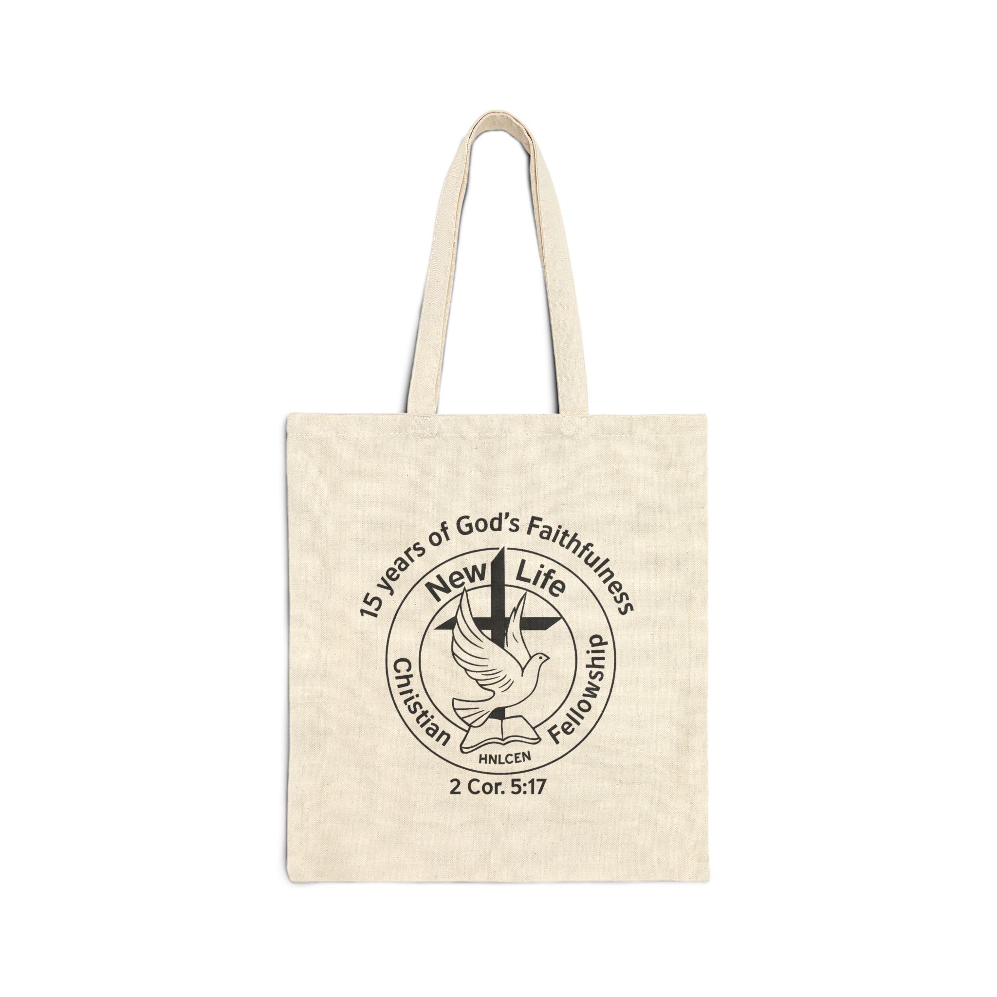 Anniversary Church Tote Bag — "15 Years of God’s Faithfulness" New Life Christian Fellowship Tote