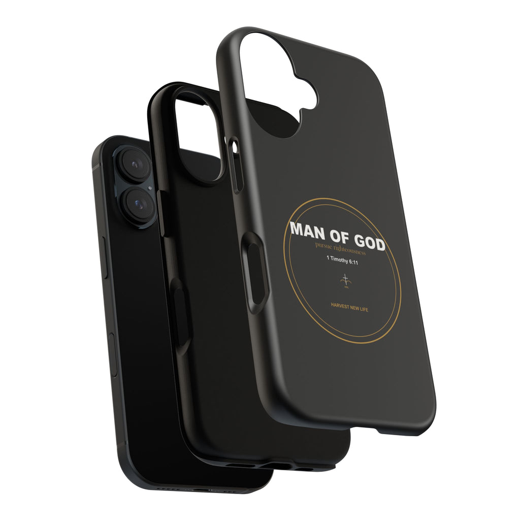 New Life Man of God Black Phone Case - Fathers Day Christian Gift