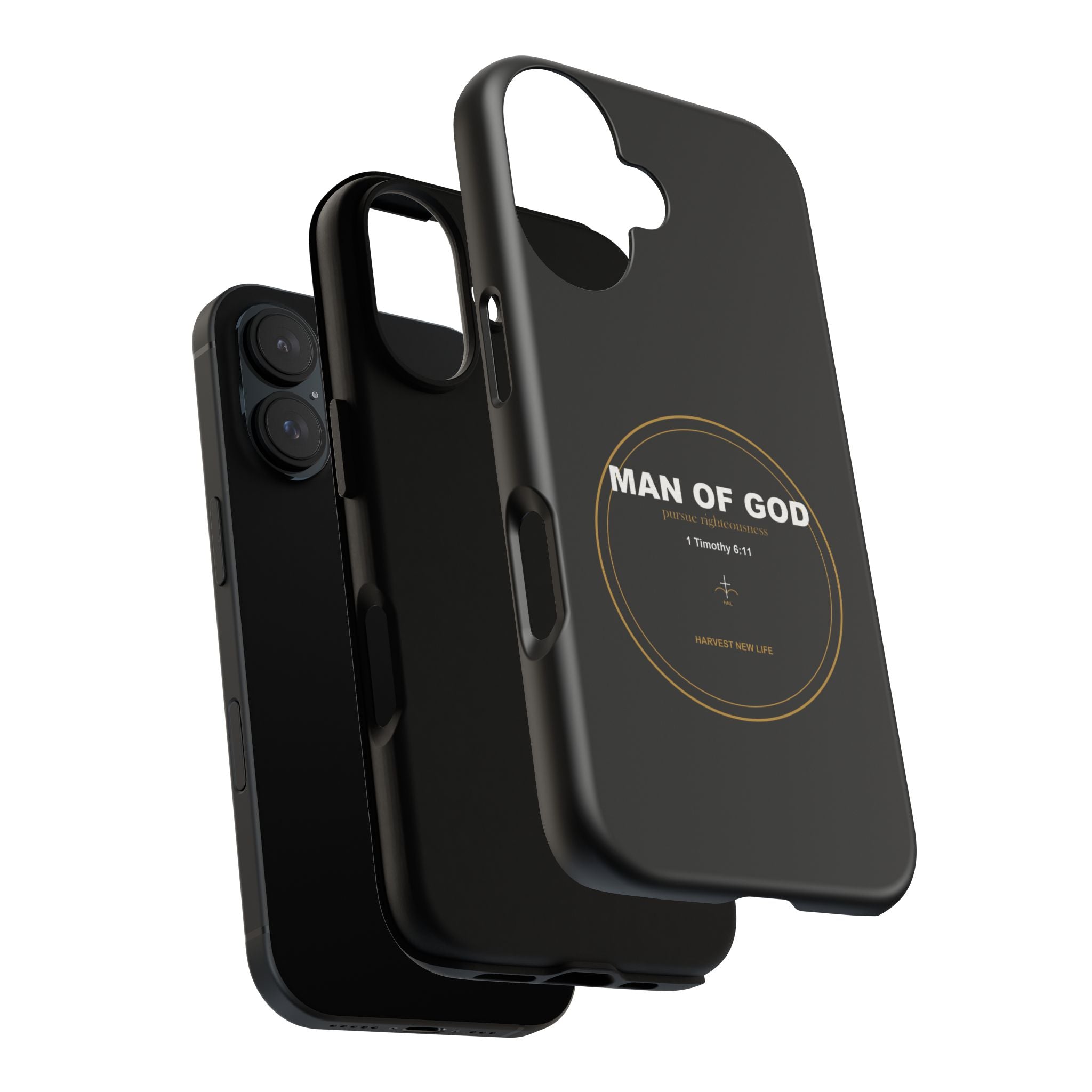 New Life Man of God Black Phone Case - Fathers Day Christian Gift