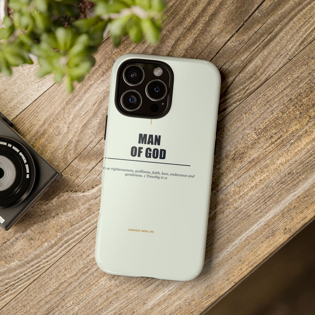 New Life Man of God Soft Sage Phone Case - Fathers Day Christian Gift