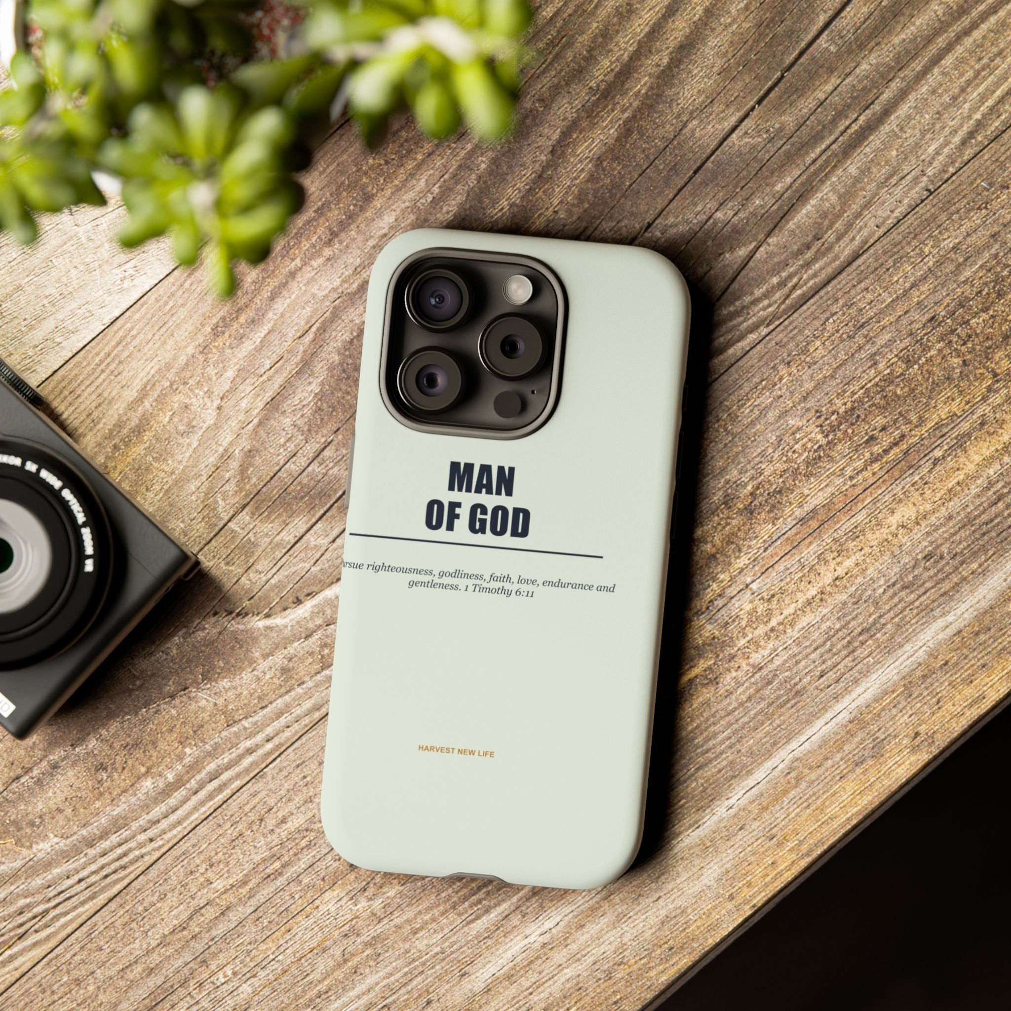 New Life Man of God Soft Sage Phone Case - Fathers Day Christian Gift