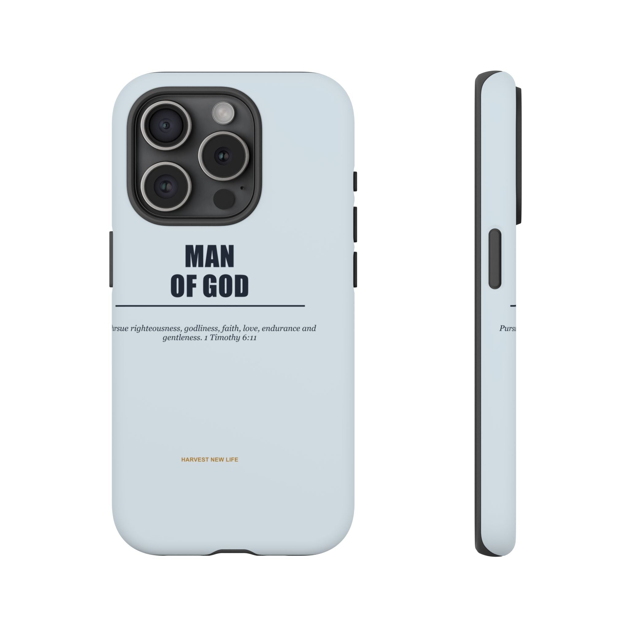 New Life Man of God Light Blue Phone Case - Fathers Day Christian Gift