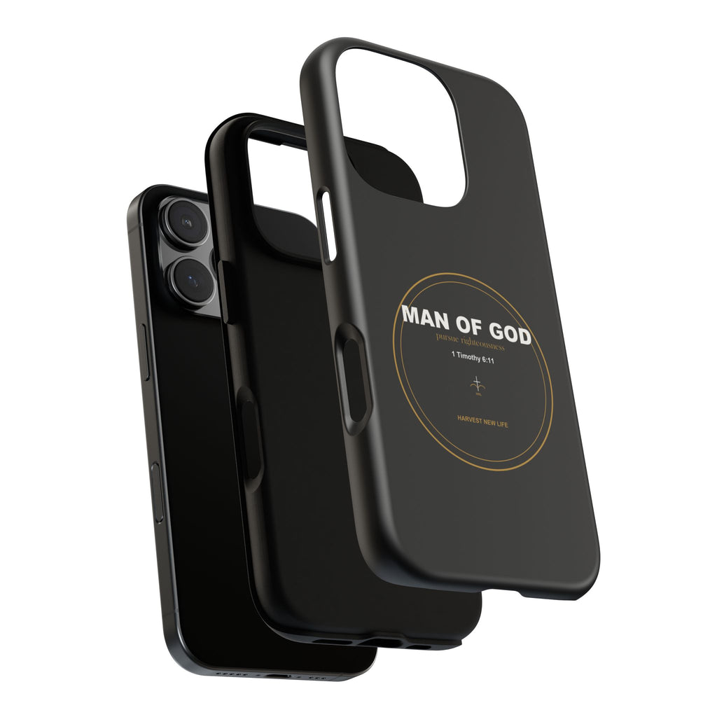 New Life Man of God Black Phone Case - Fathers Day Christian Gift