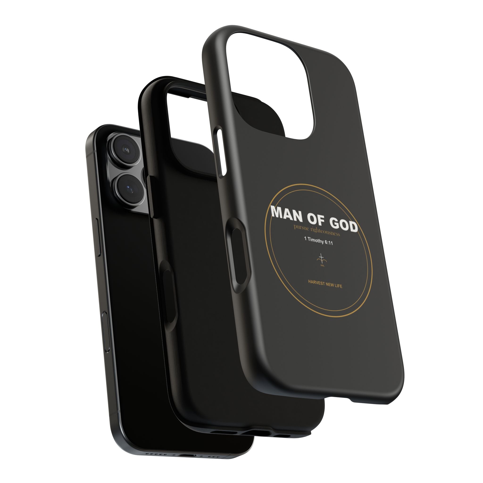 New Life Man of God Black Phone Case - Fathers Day Christian Gift