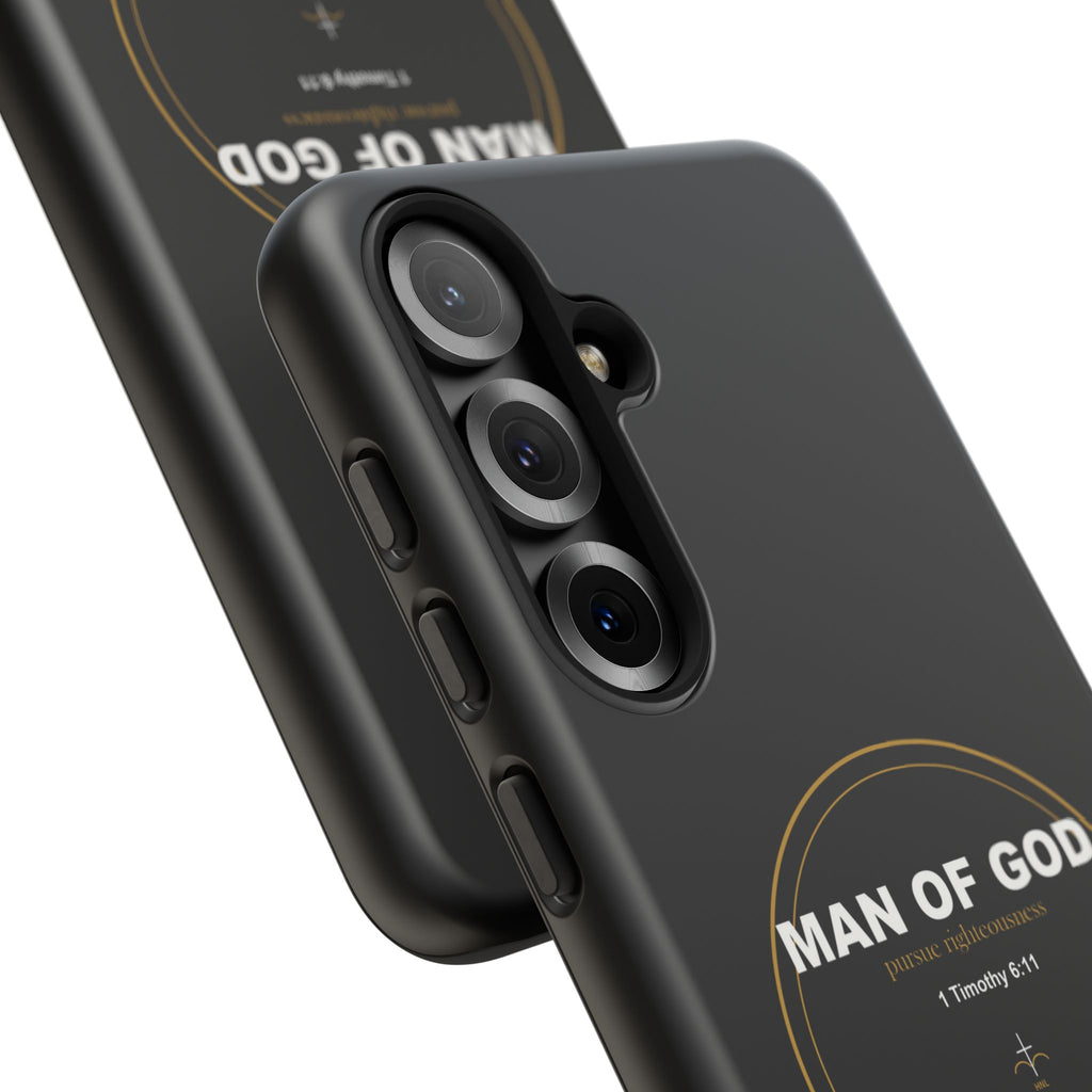 New Life Man of God Black Phone Case - Fathers Day Christian Gift