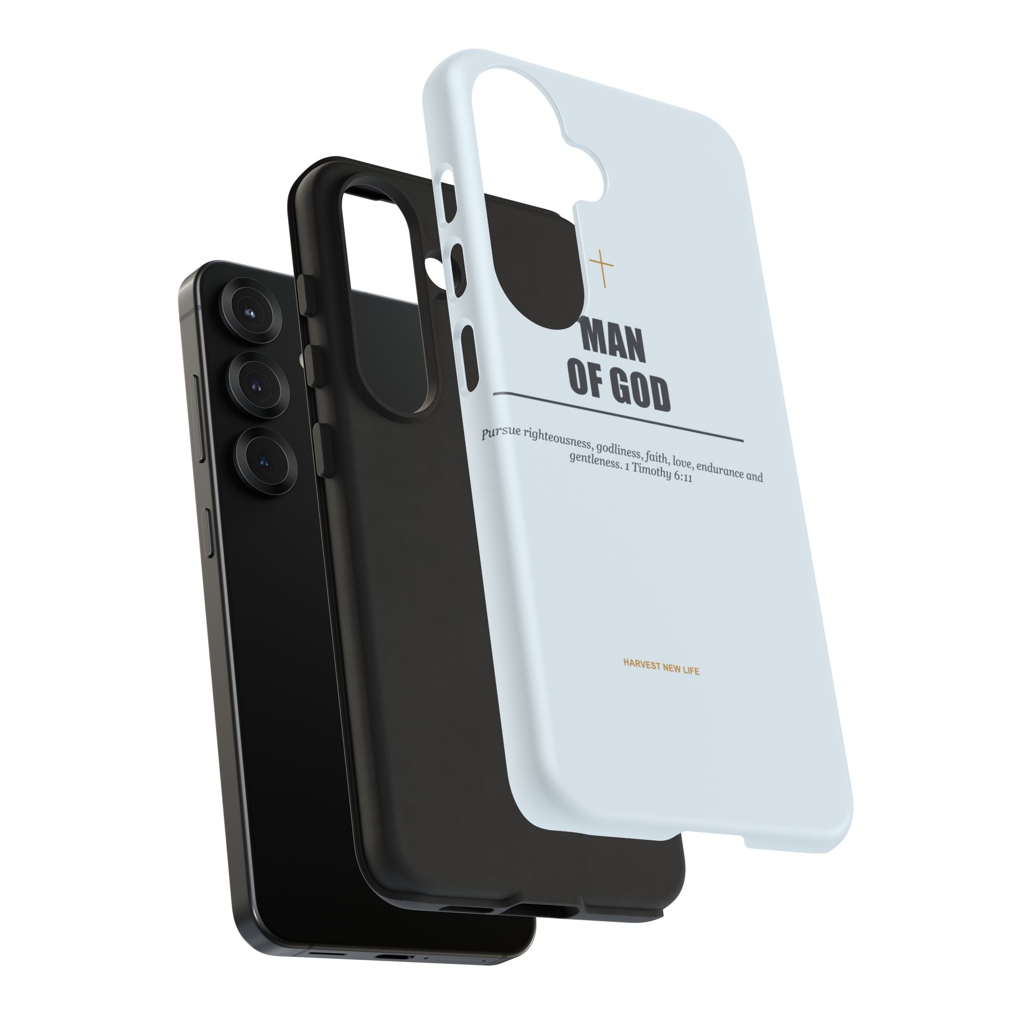 New Life Man of God Light Blue Phone Case - Fathers Day Christian Gift