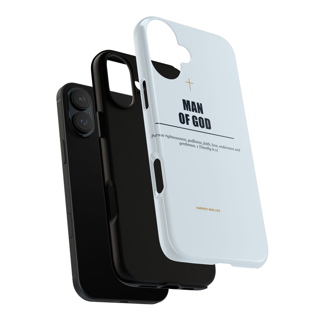 New Life Man of God Light Blue Phone Case - Fathers Day Christian Gift