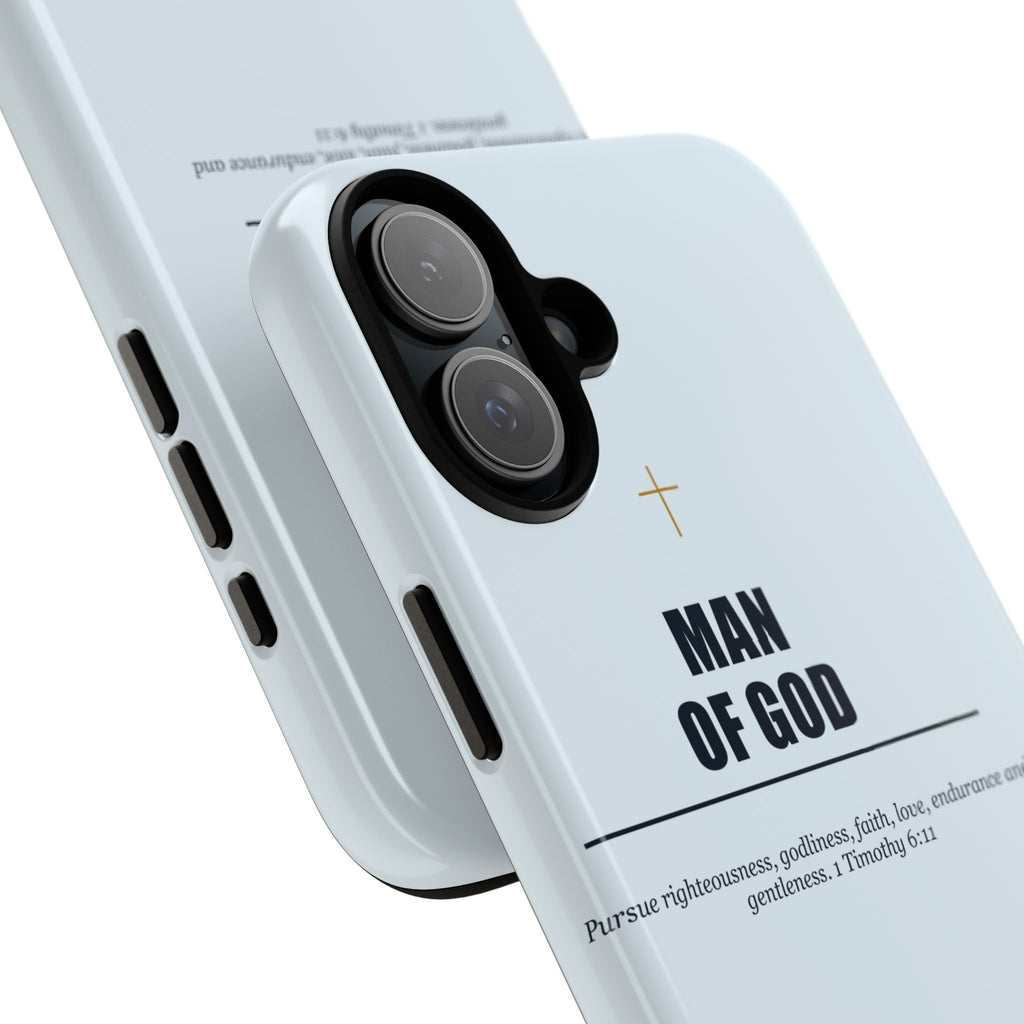 New Life Man of God Light Blue Phone Case - Fathers Day Christian Gift