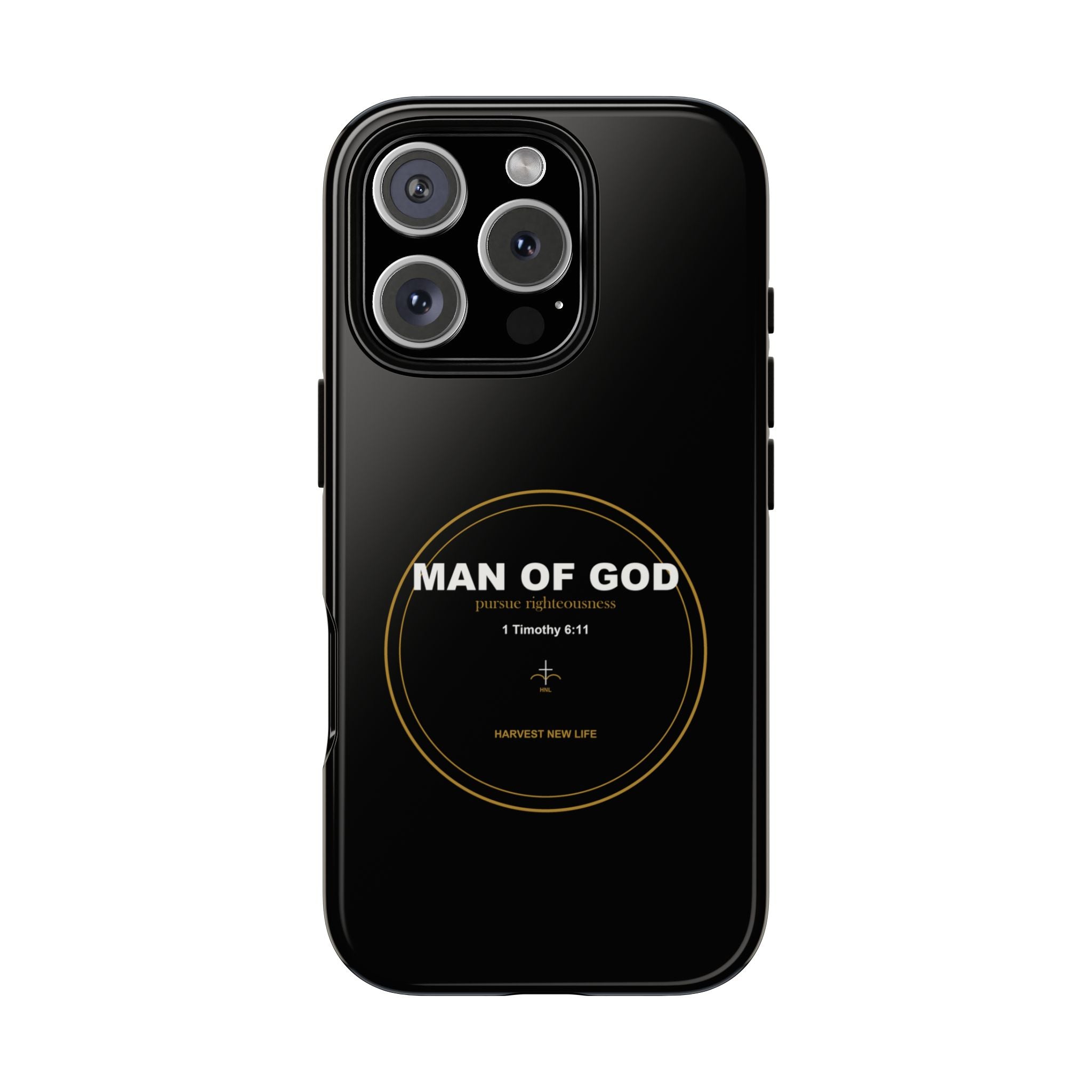 New Life Man of God Black Phone Case - Fathers Day Christian Gift
