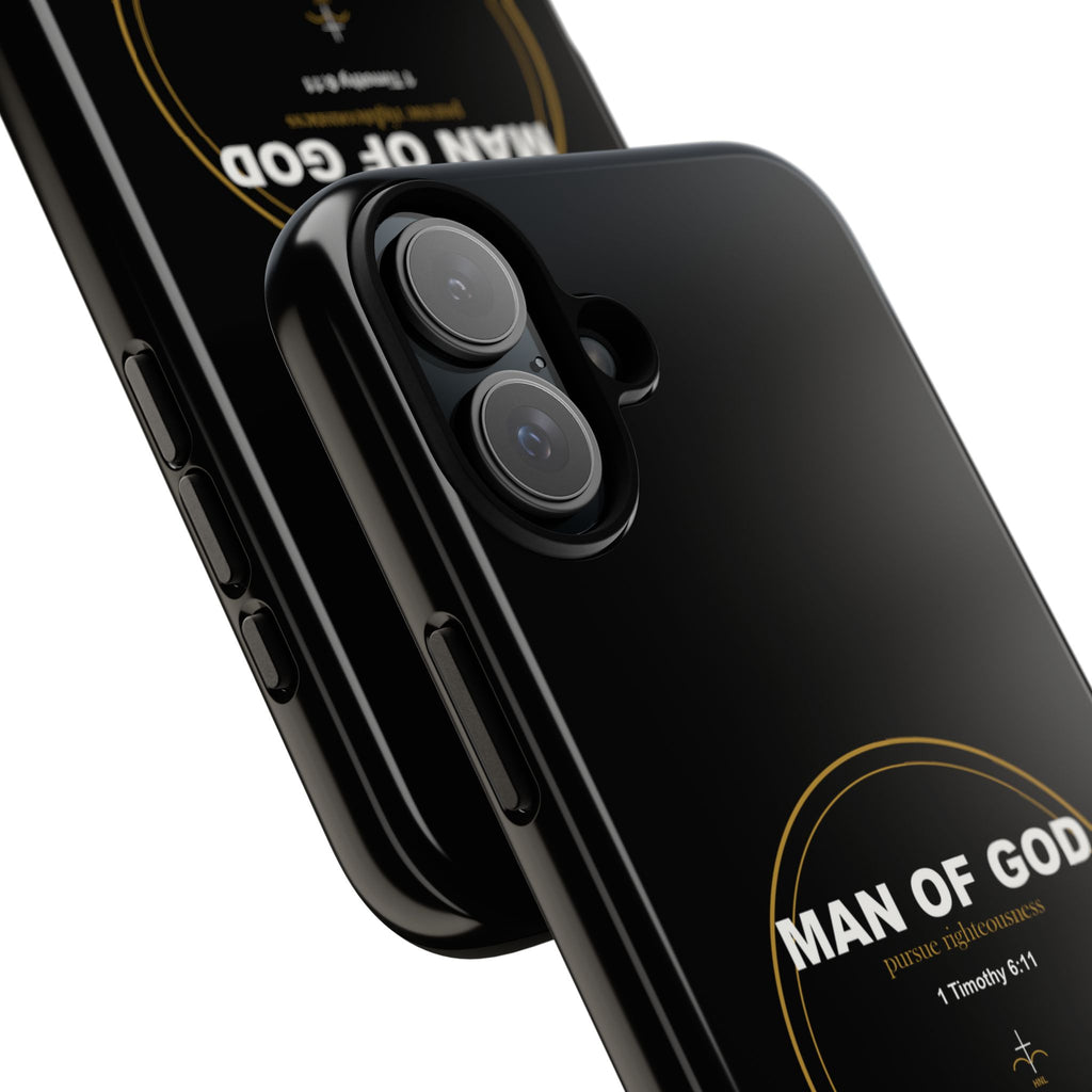 New Life Man of God Black Phone Case - Fathers Day Christian Gift