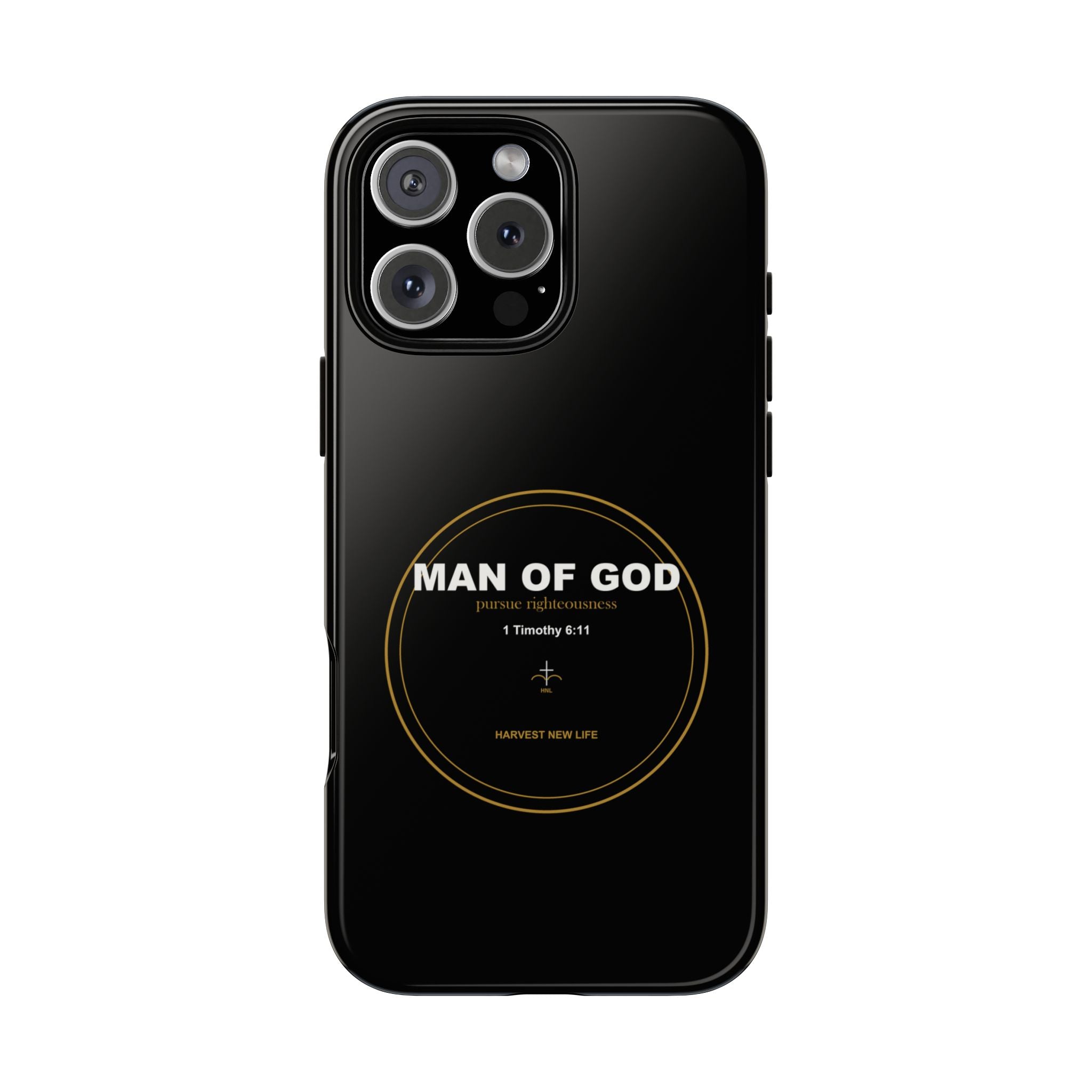 New Life Man of God Black Phone Case - Fathers Day Christian Gift