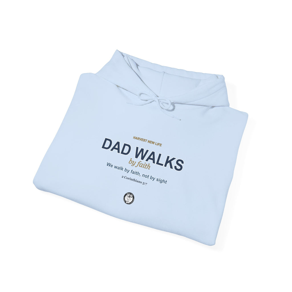 Dad Walks By Faith Hoodie - Christian Fathers Day Gift