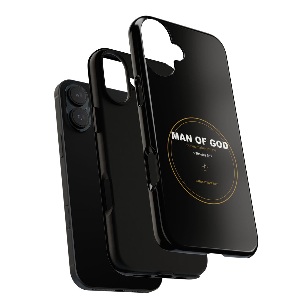 New Life Man of God Black Phone Case - Fathers Day Christian Gift