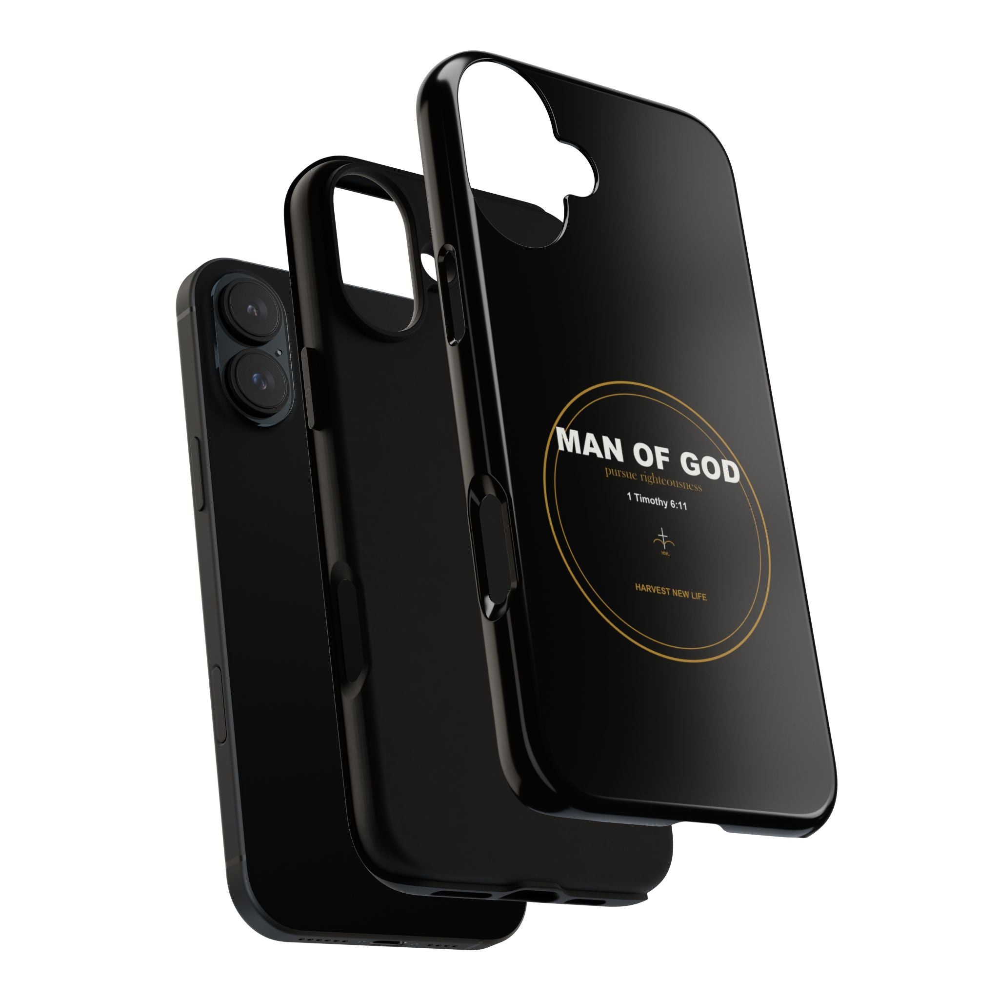 New Life Man of God Black Phone Case - Fathers Day Christian Gift