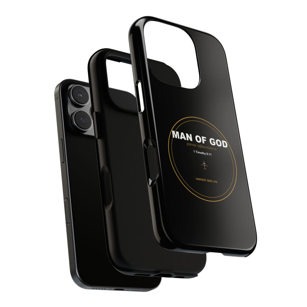 New Life Man of God Black Phone Case - Fathers Day Christian Gift