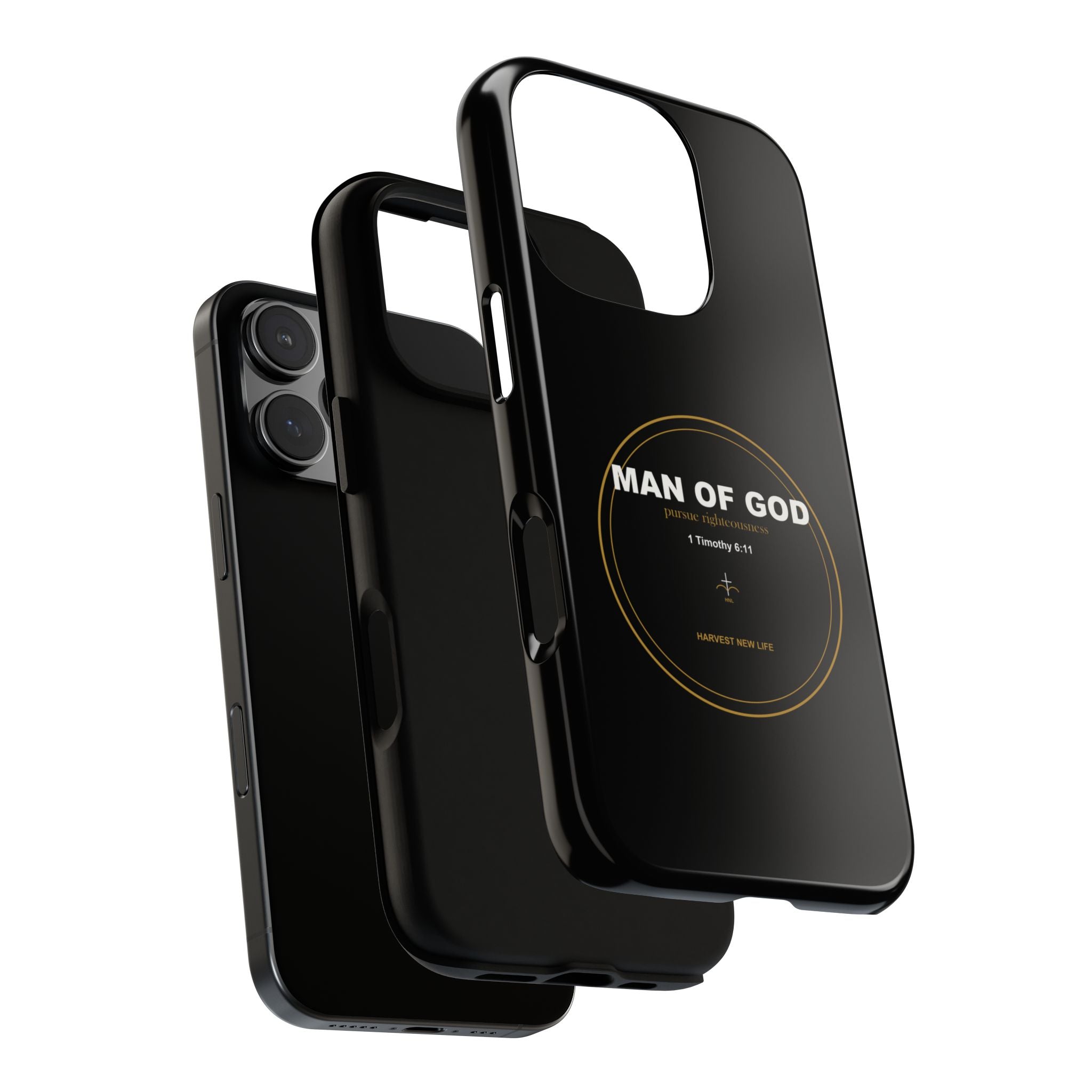 New Life Man of God Black Phone Case - Fathers Day Christian Gift