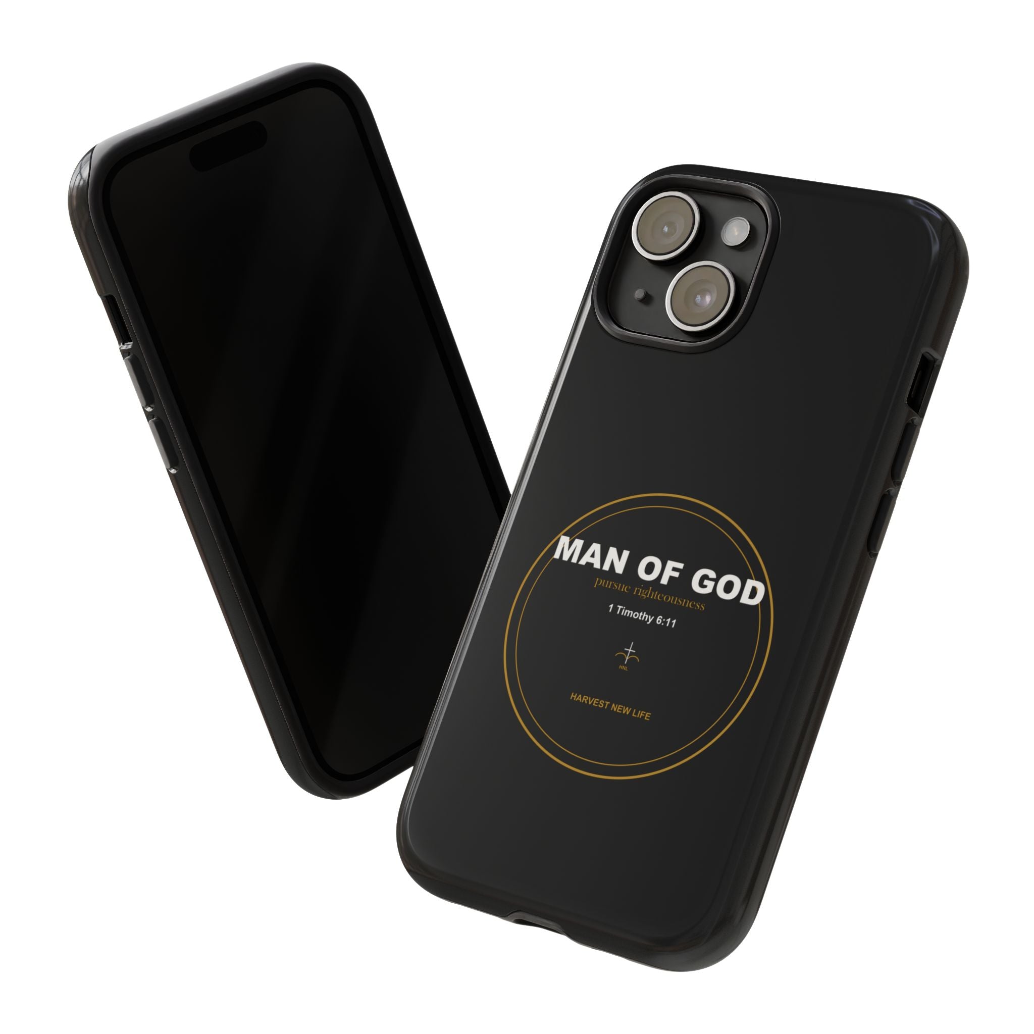 New Life Man of God Black Phone Case - Fathers Day Christian Gift