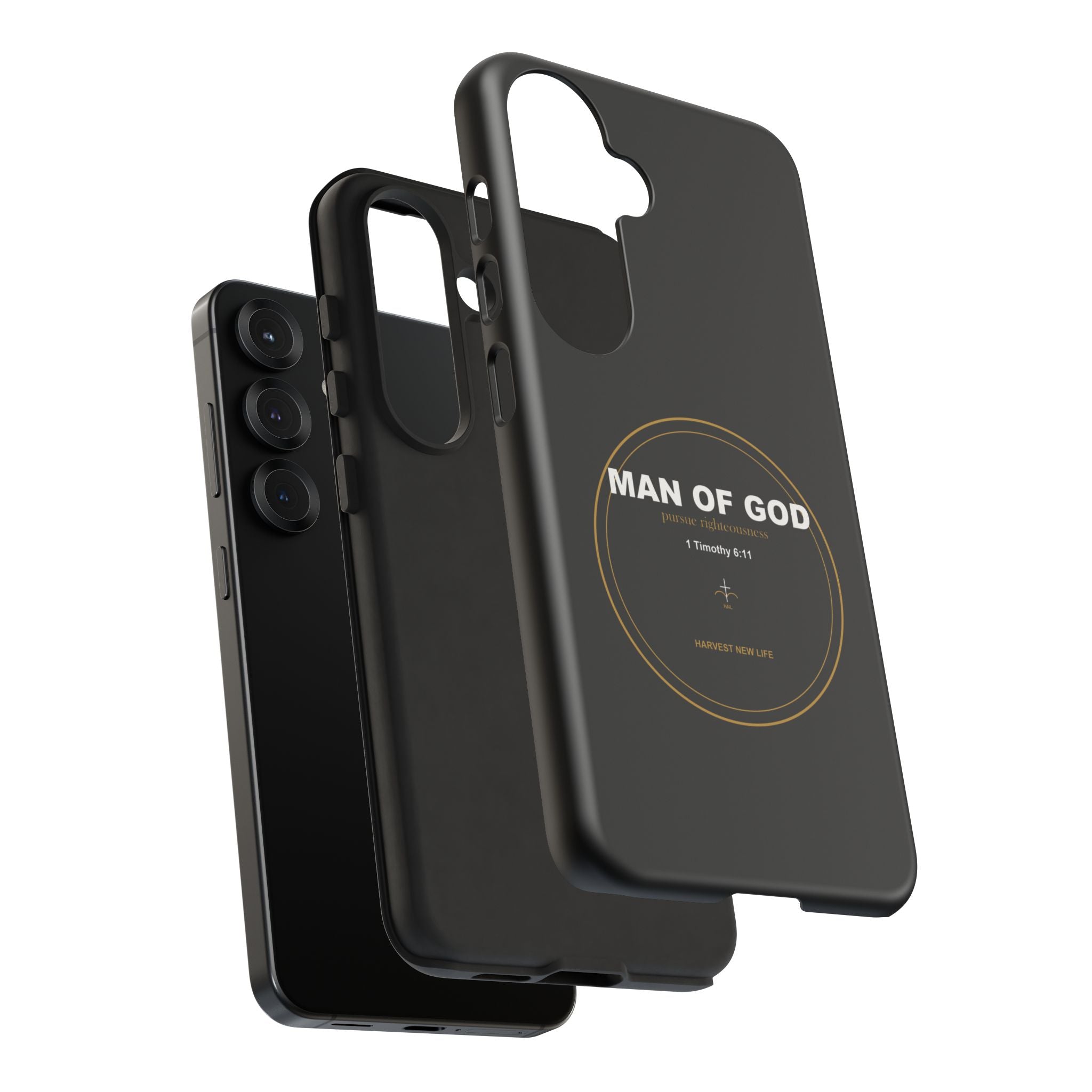 New Life Man of God Black Phone Case - Fathers Day Christian Gift
