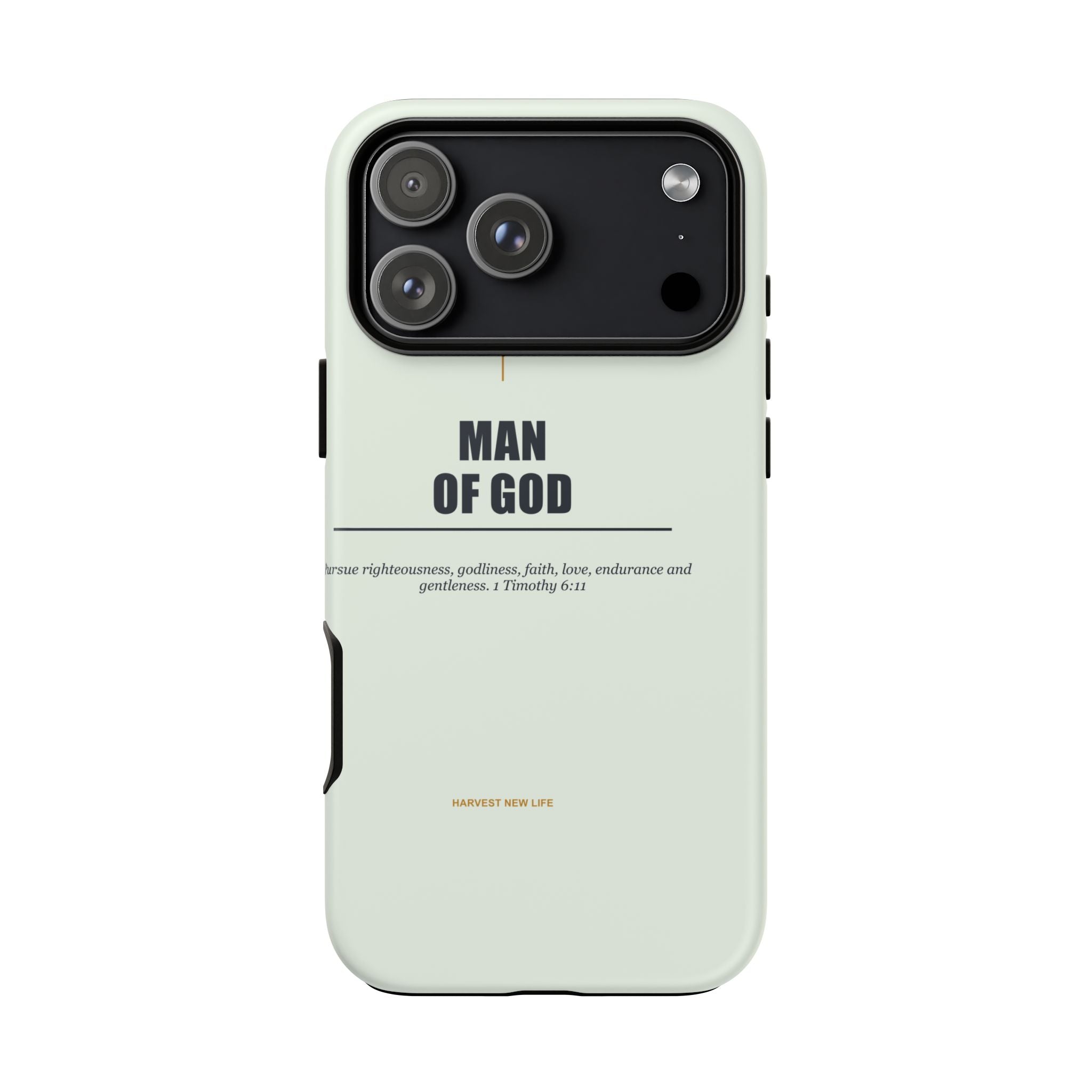 New Life Man of God Soft Sage Phone Case - Fathers Day Christian Gift