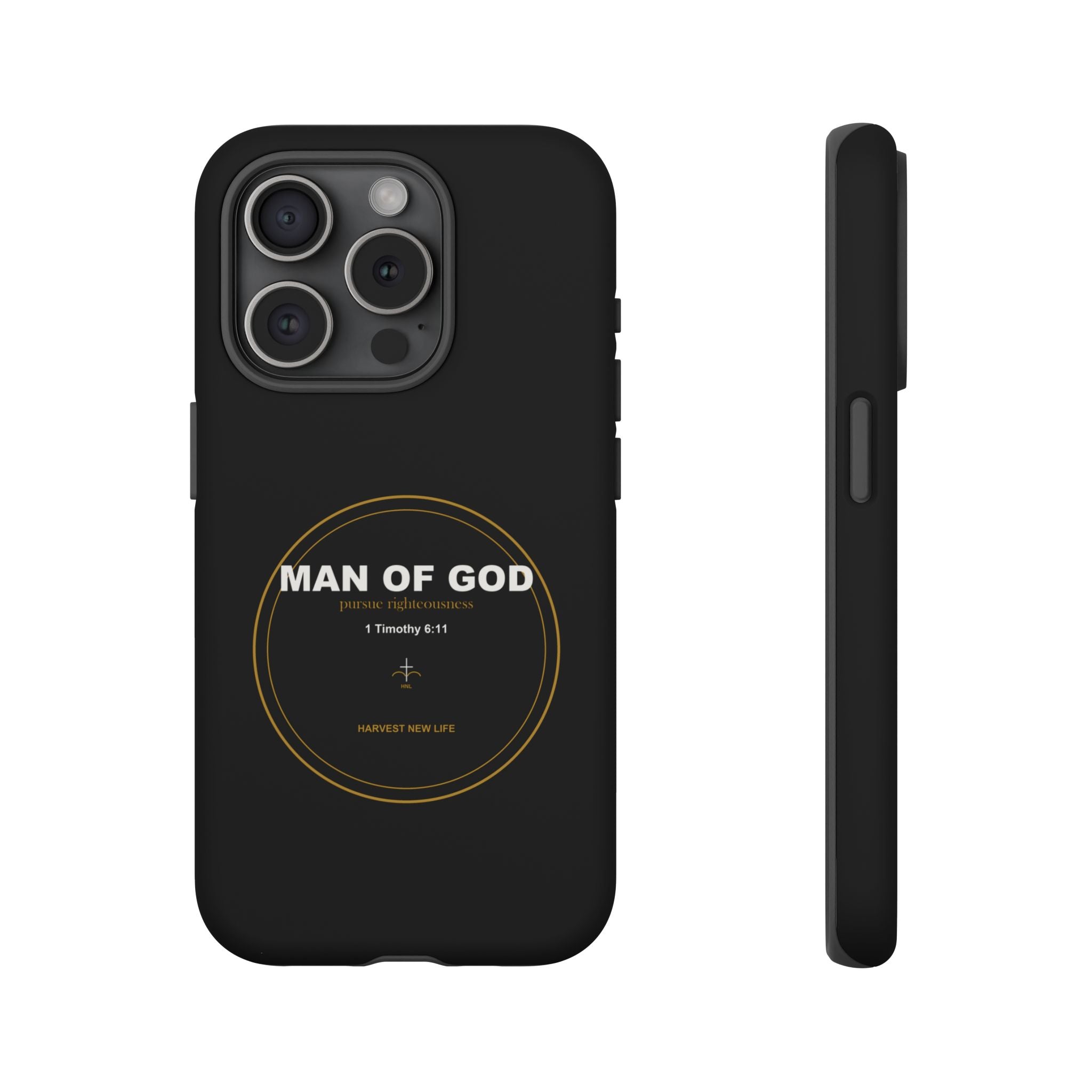 New Life Man of God Black Phone Case - Fathers Day Christian Gift